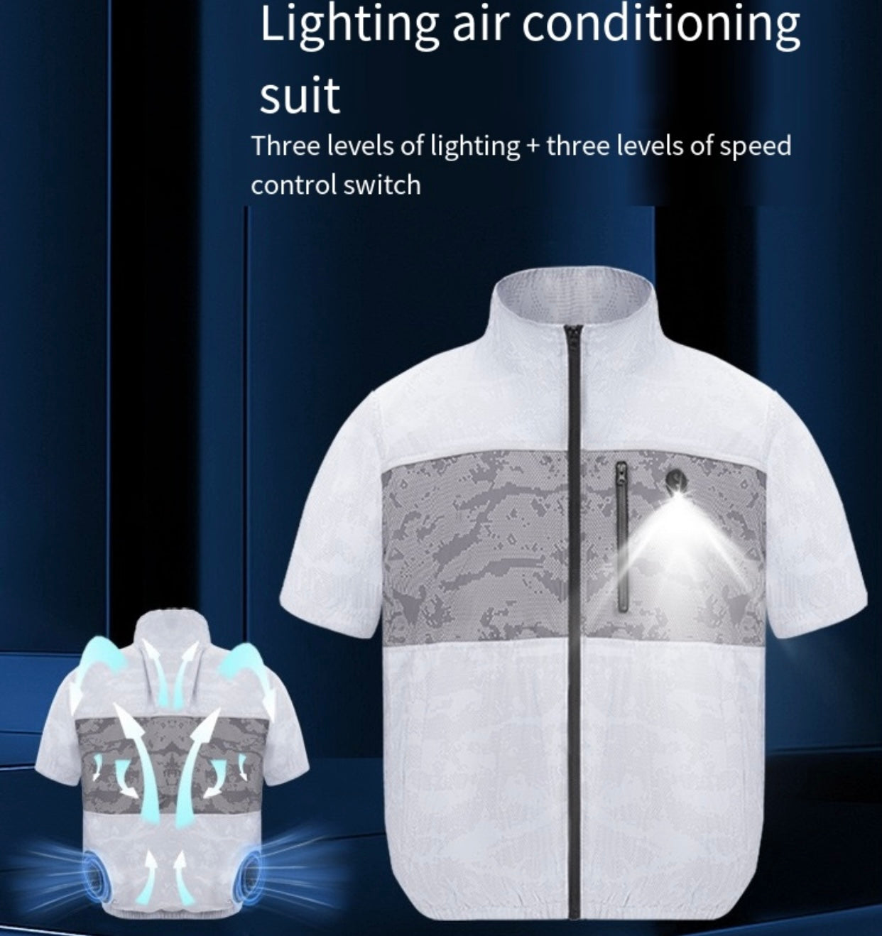 LITEGUEST™ Cooling Fan Jacket with LED Light – Stay Cool for Fishing