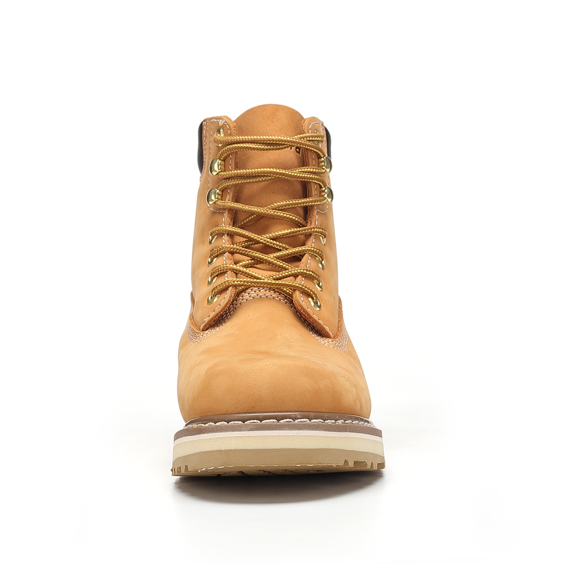 84101 Men's Soft Toe Nubuck Leather Non-Slip Work Boots - 6" Wheat