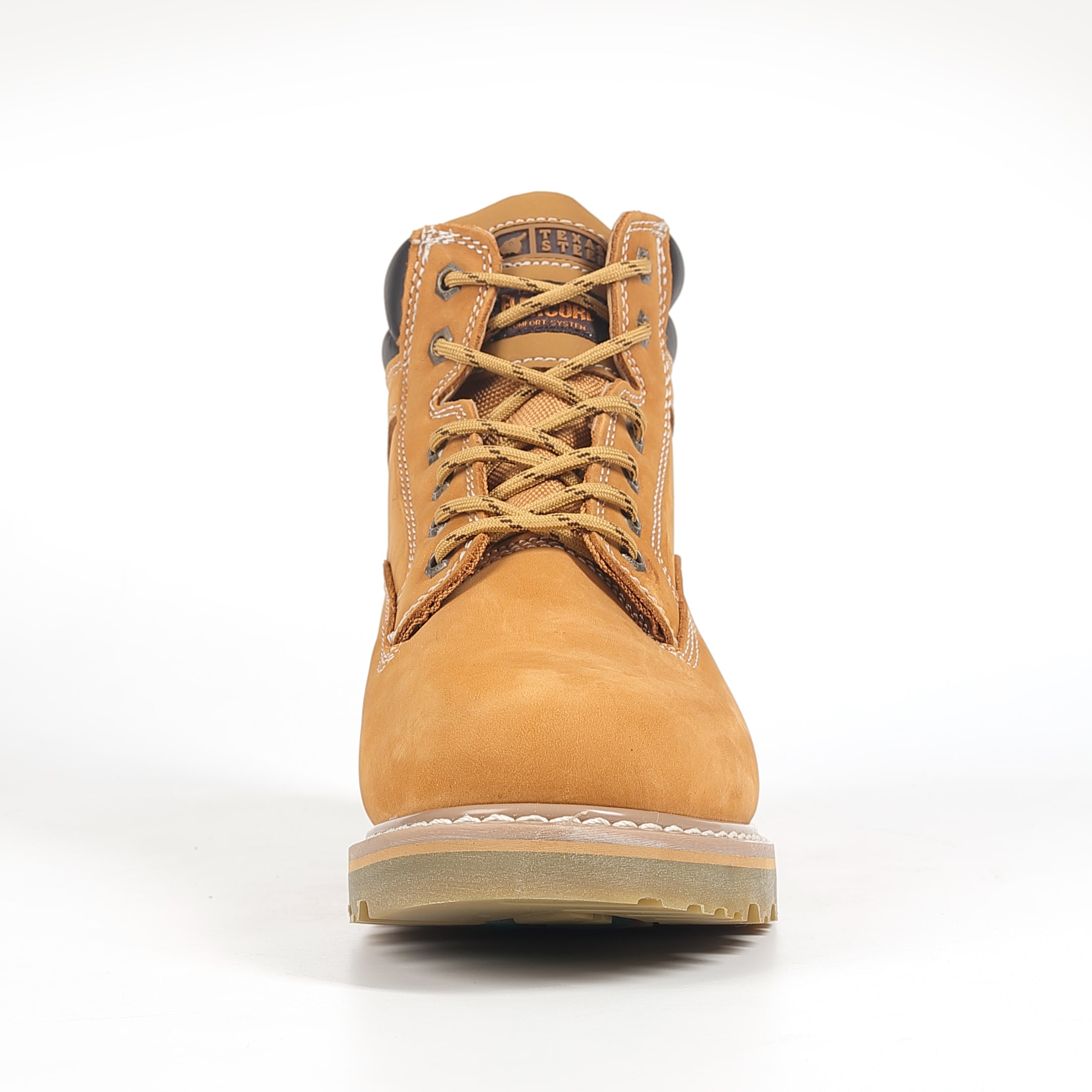 00094 Men's Work Boots Wheat Nubuck Leather with Soft Toe Casual Safty Shoes