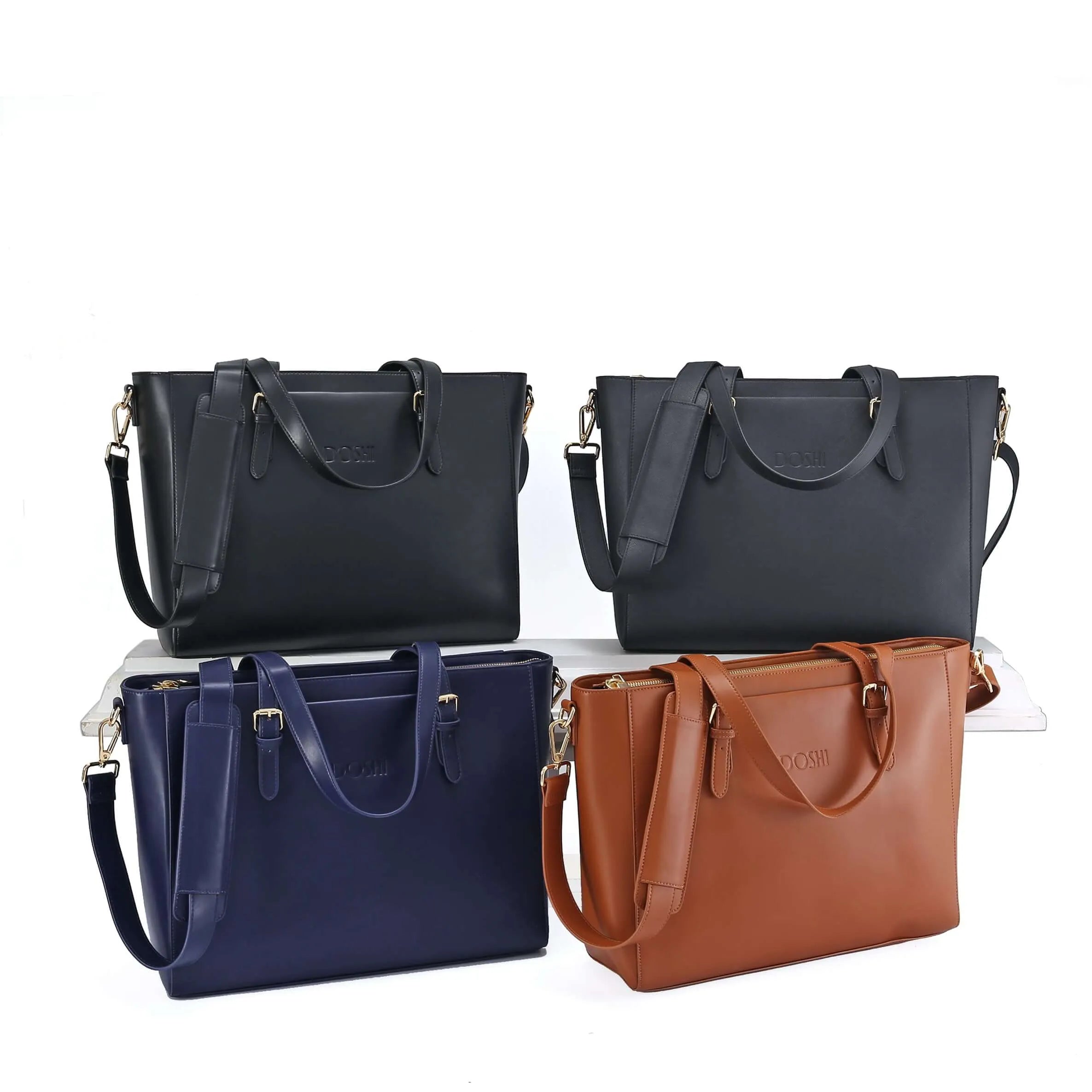 Professional Vegan Leather Work Tote Bag