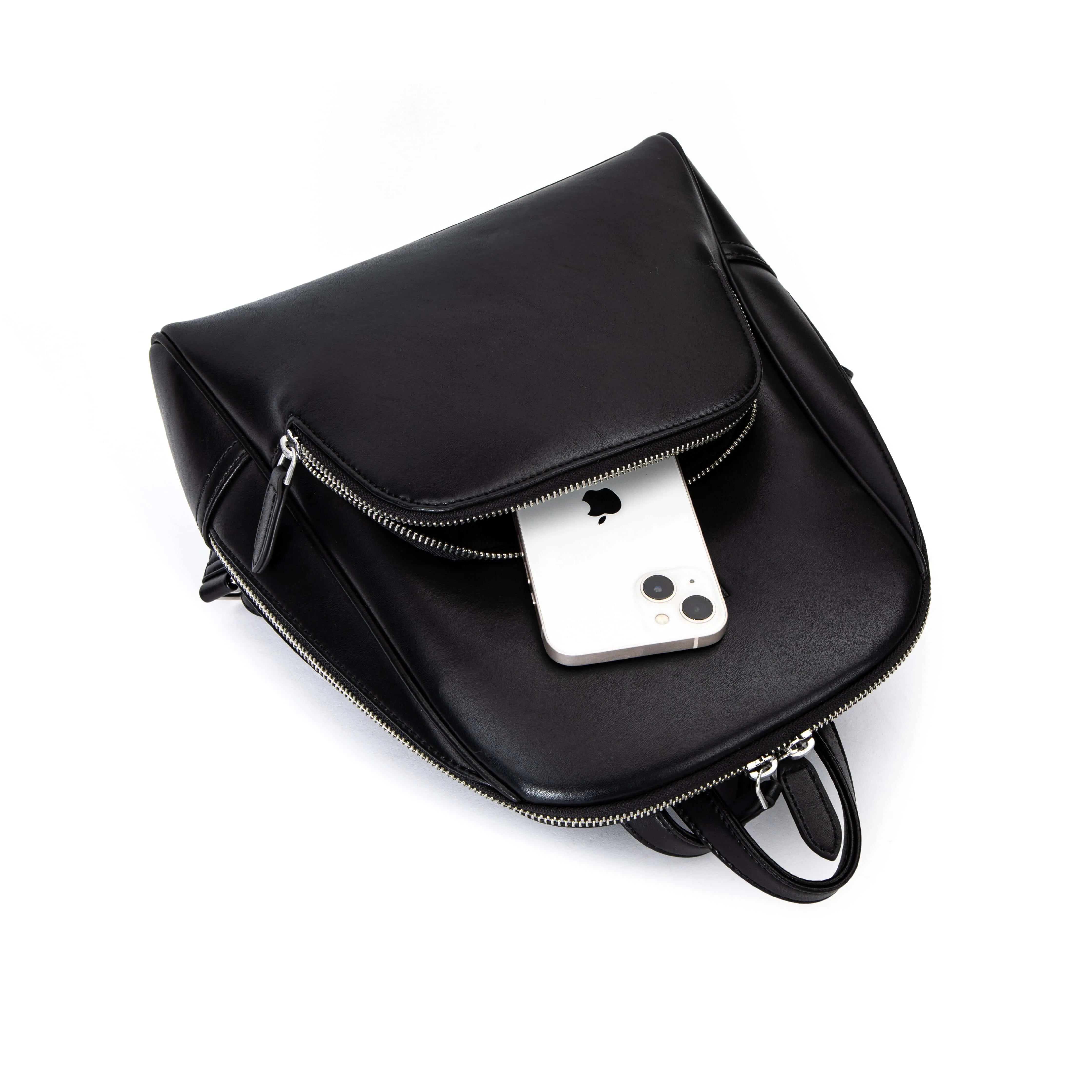 Vegan Leather Backpack Purse