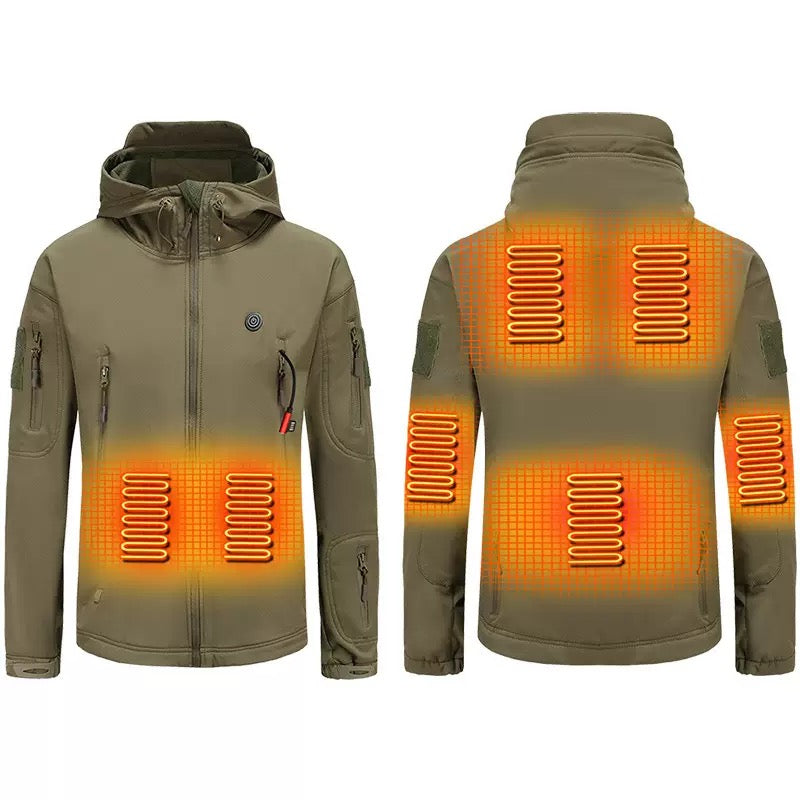 LITEGUEST Heated Camouflage Jacket Waterproof Outdoor for Winter