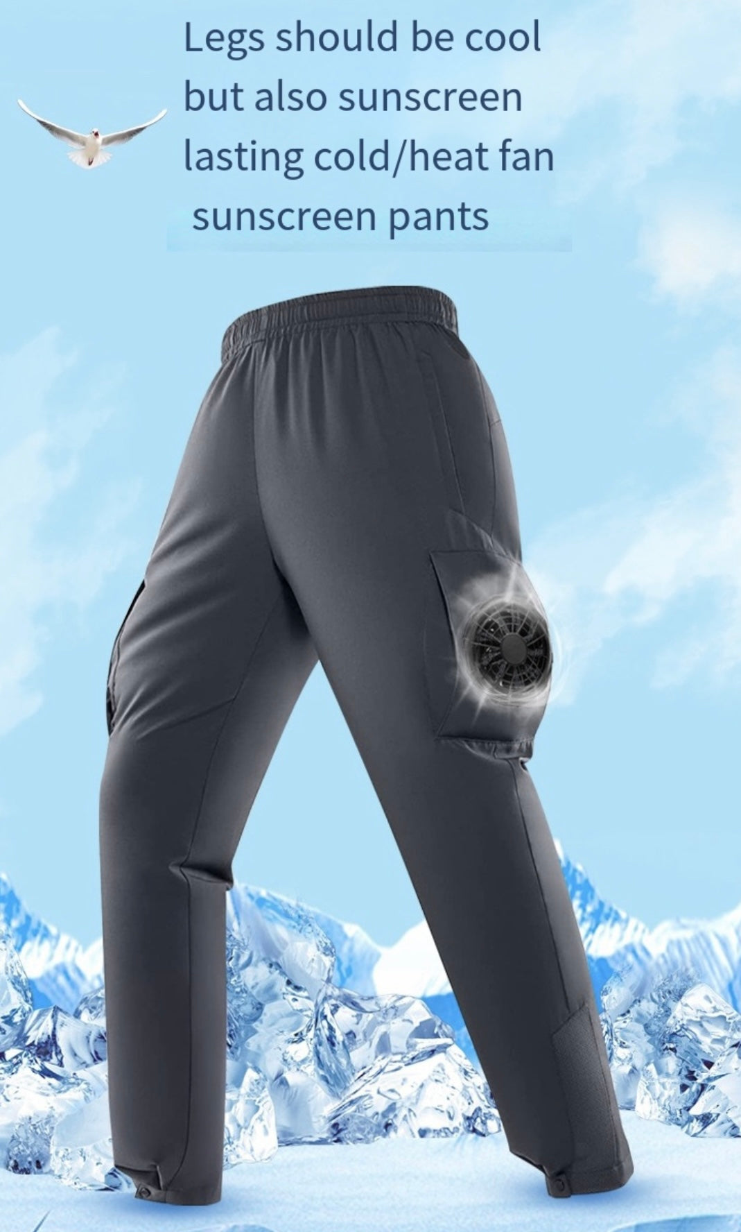 LITEGUEST Smart Air-Conditioned Fan Cooling Pants – USB Dual Fans