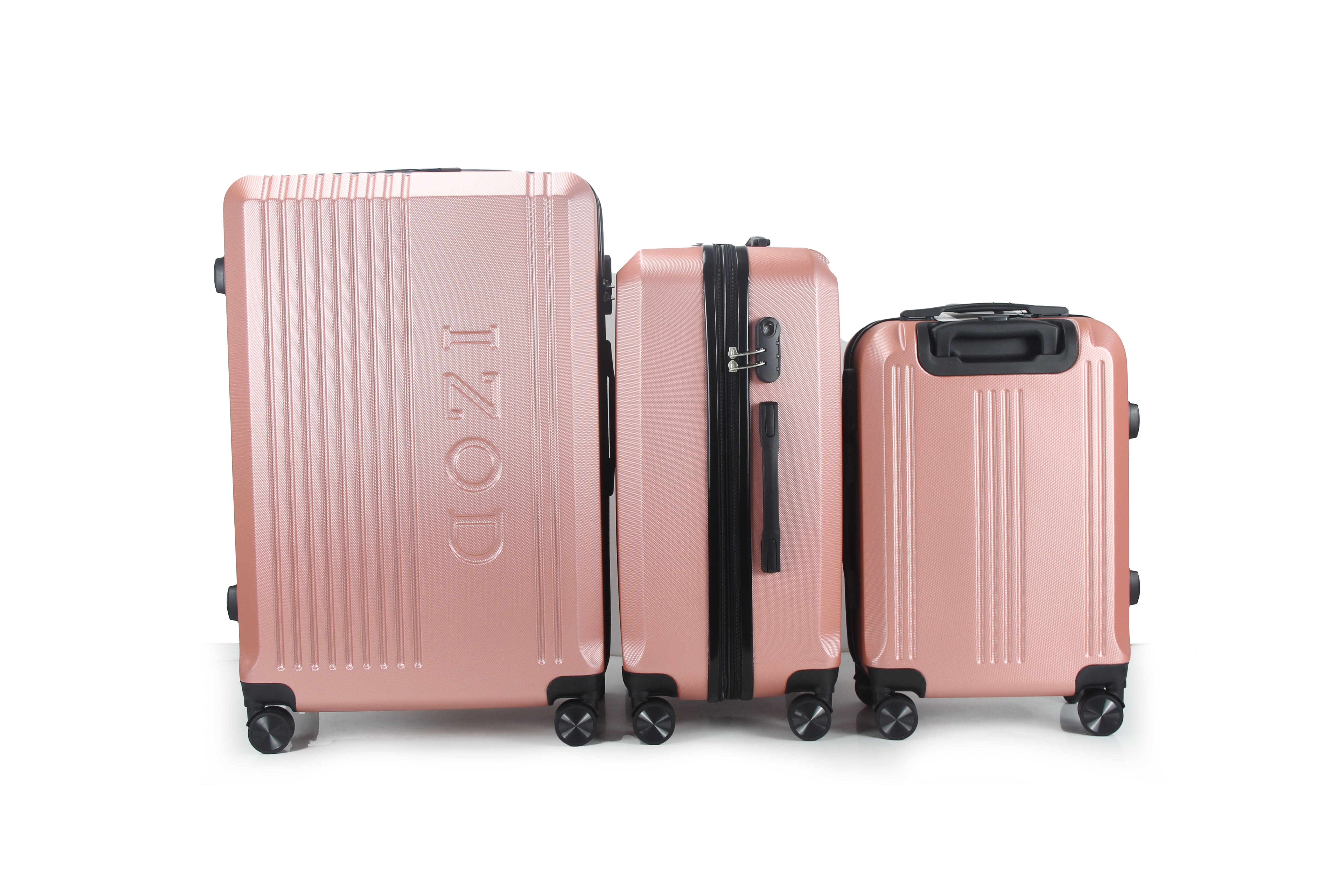 Zane Expandable 3-Piece Spinner Luggage Set with Lock