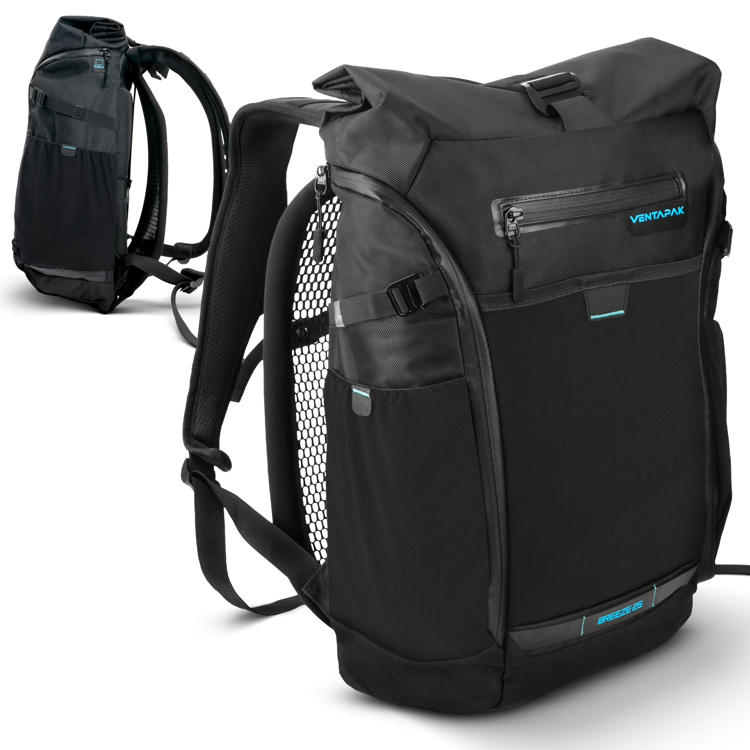 VentaPak Breeze 25L Backpack with a Concave Mesh Frame