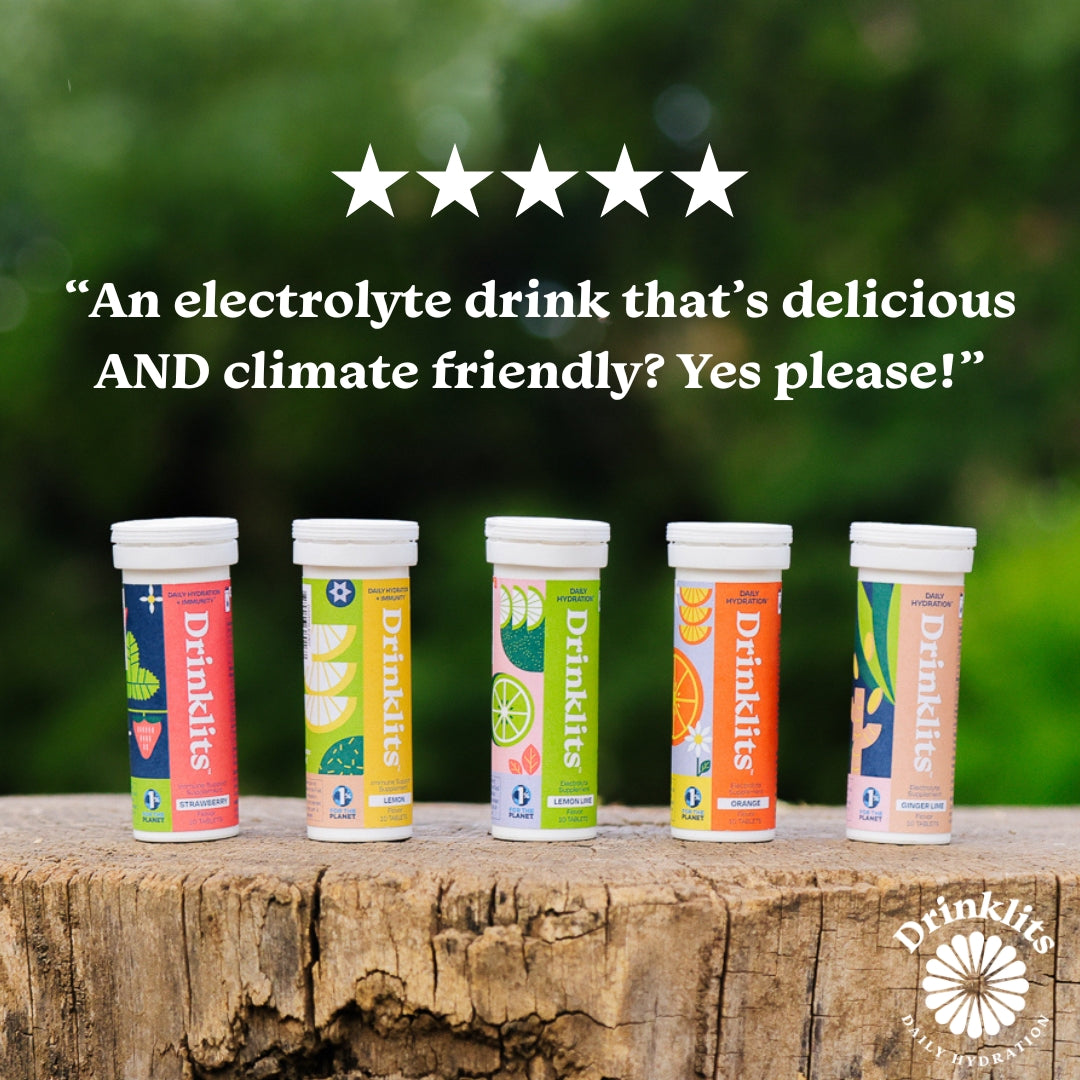 Ginger Lime Fizzy Electrolyte Sports Drink Tablets (6) Tube Bundle