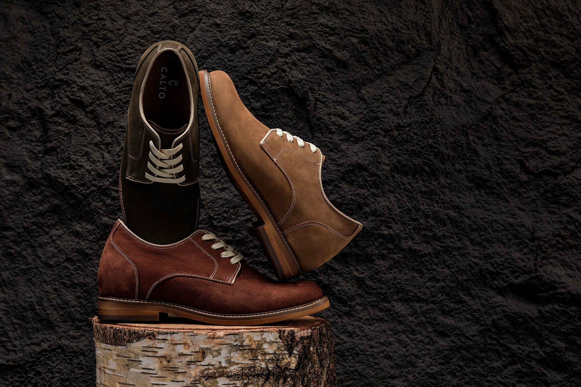 J1313 - 3 Inches Taller (Terracotta Brown) - Business Casual Leather Men's Derbies