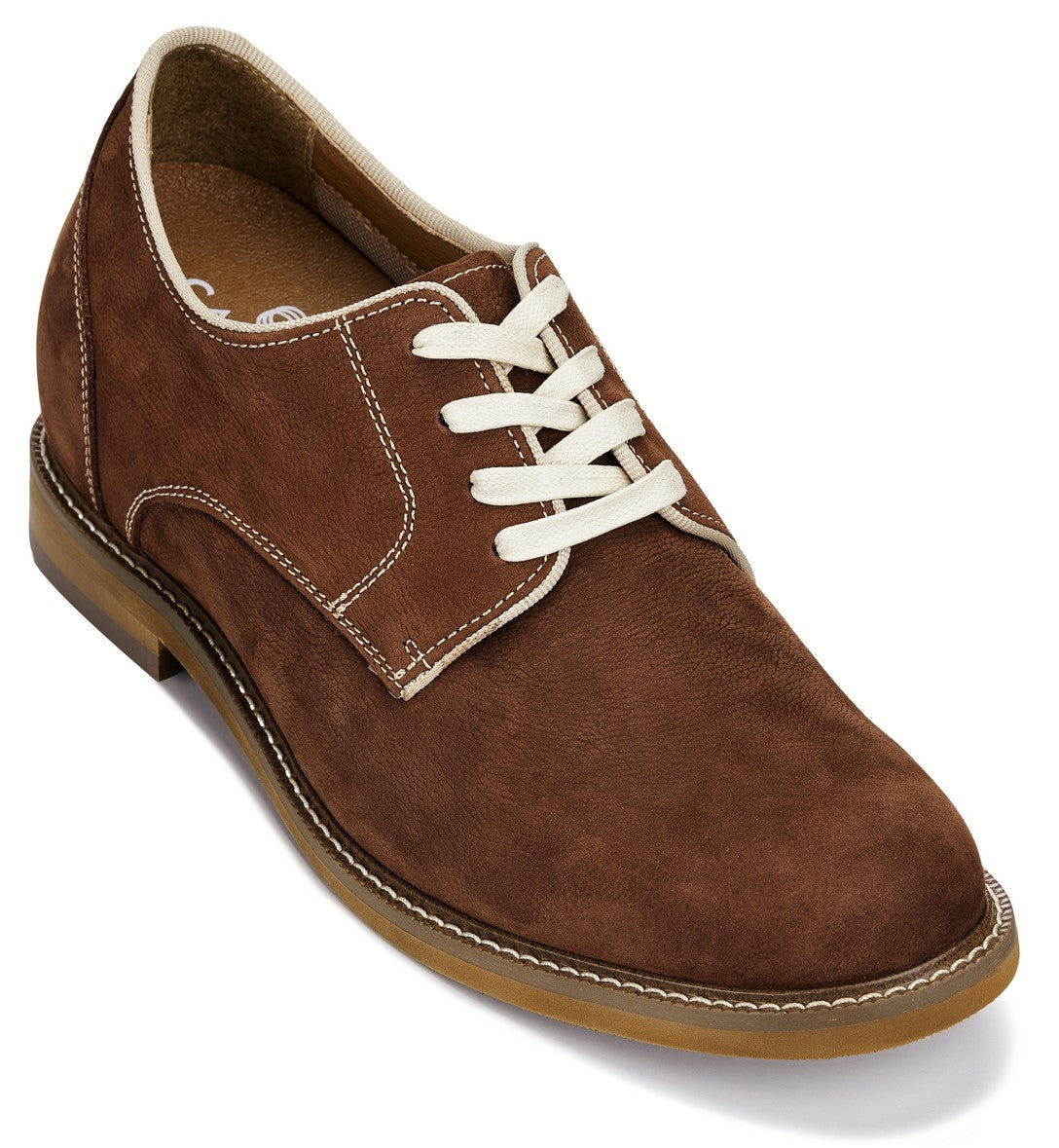 J1313 - 3 Inches Taller (Terracotta Brown) - Business Casual Leather Men's Derbies