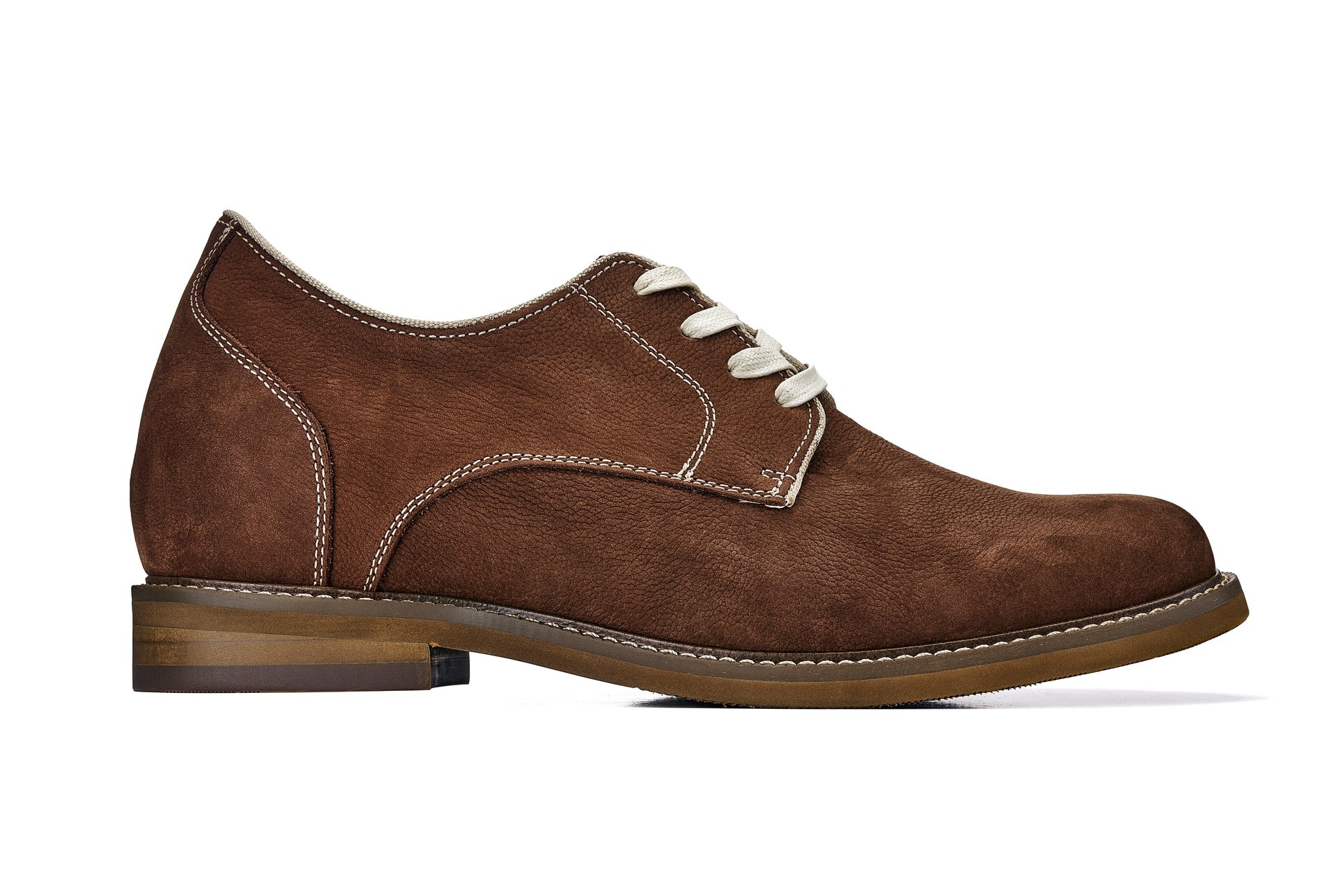 J1313 - 3 Inches Taller (Terracotta Brown) - Business Casual Leather Men's Derbies