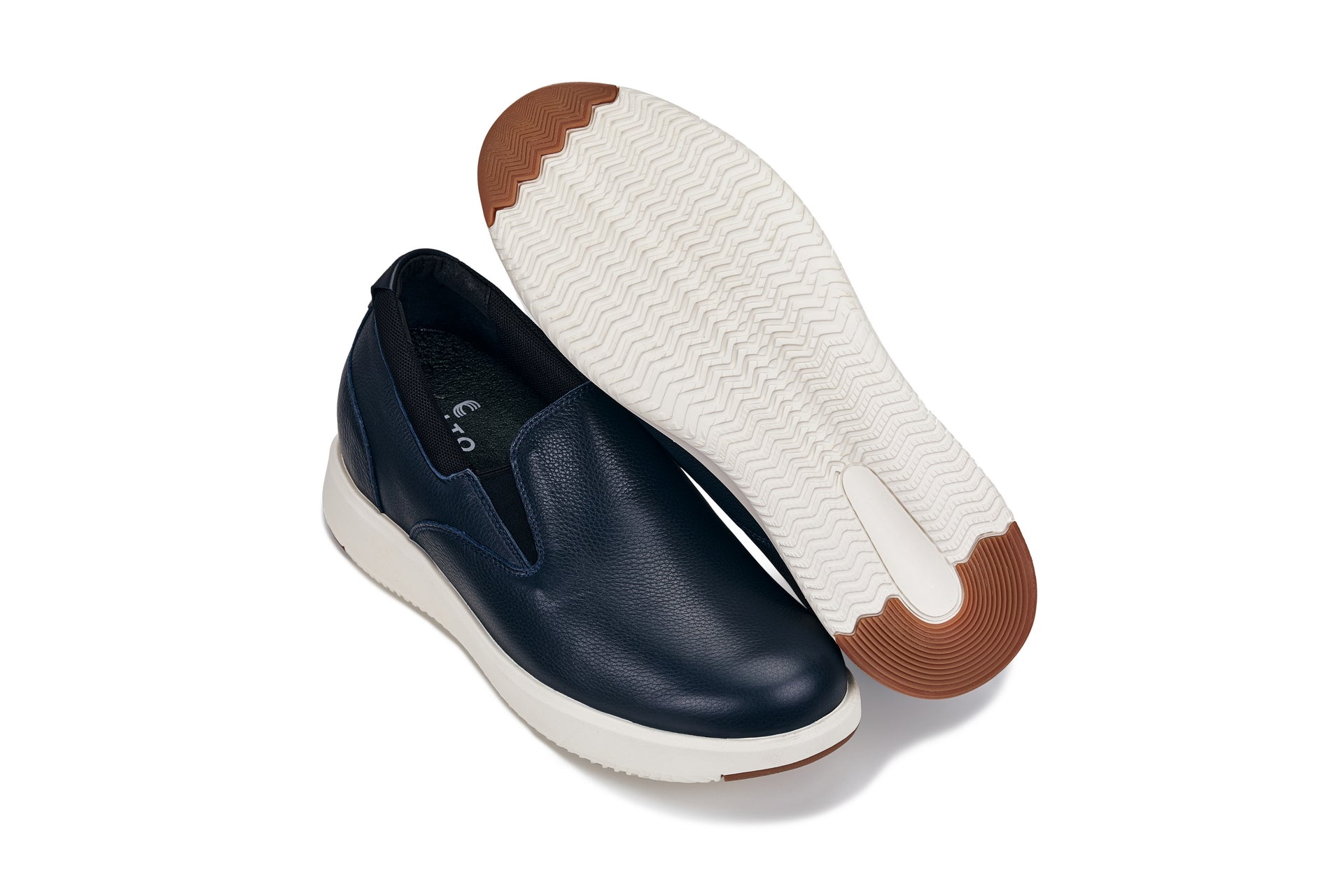 J1421 - 2.8 Inches Taller (Dark Slate Blue) - Leather Men's Loafers