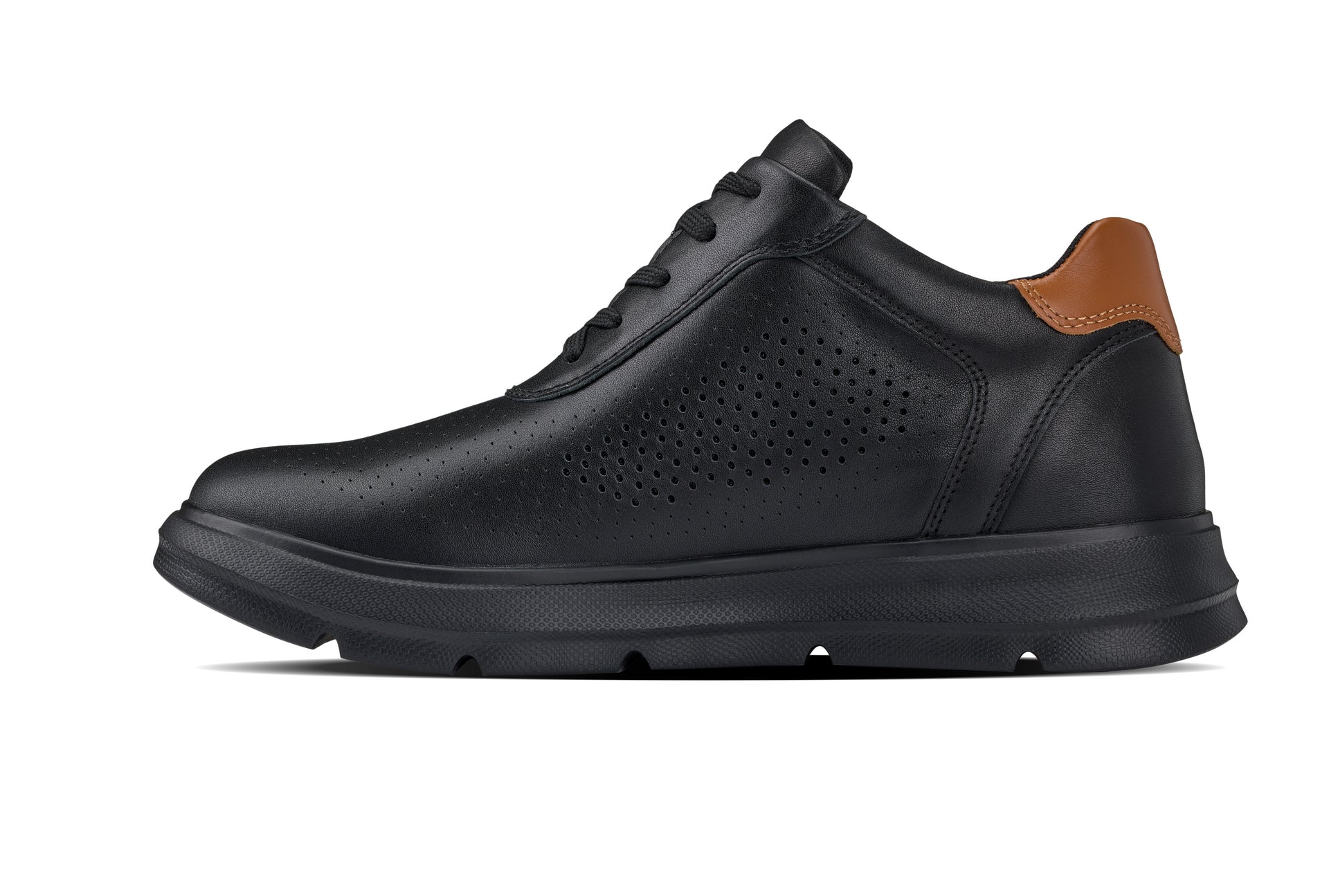 J1580 - 2.6 Inches Taller (Black/Black Sole) - Lightweight Casual Men's Walker Shoes