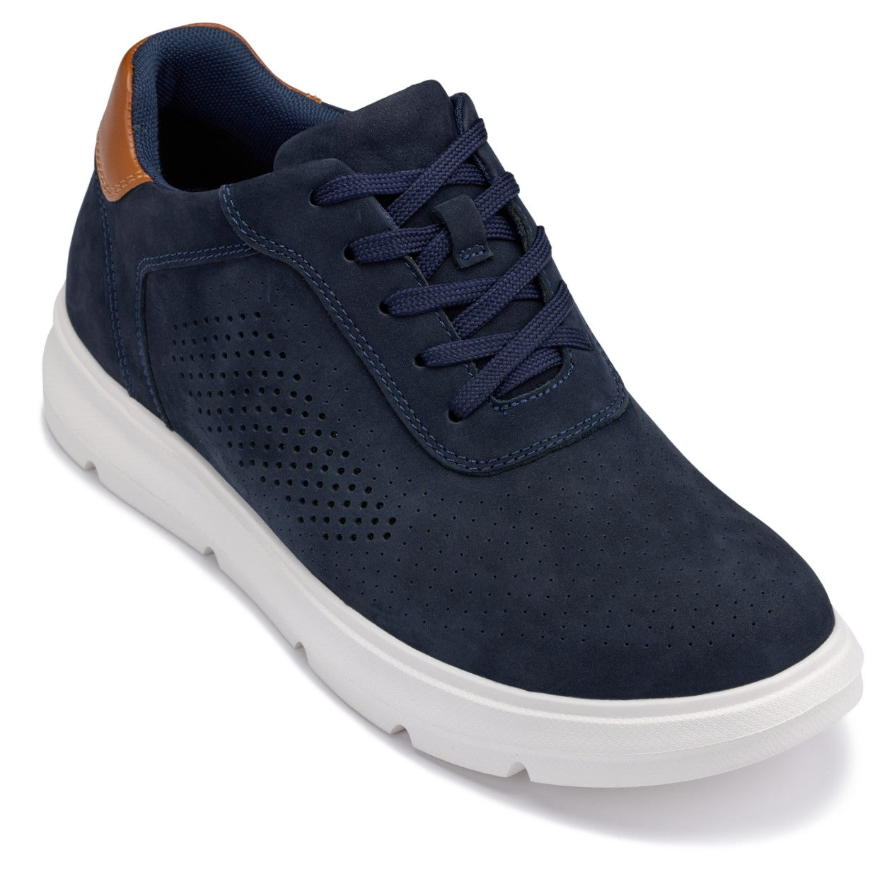 J1582 - 2.6 Inches Taller (Nubuck Navy) - Lightweight Casual Men's Walker Shoes