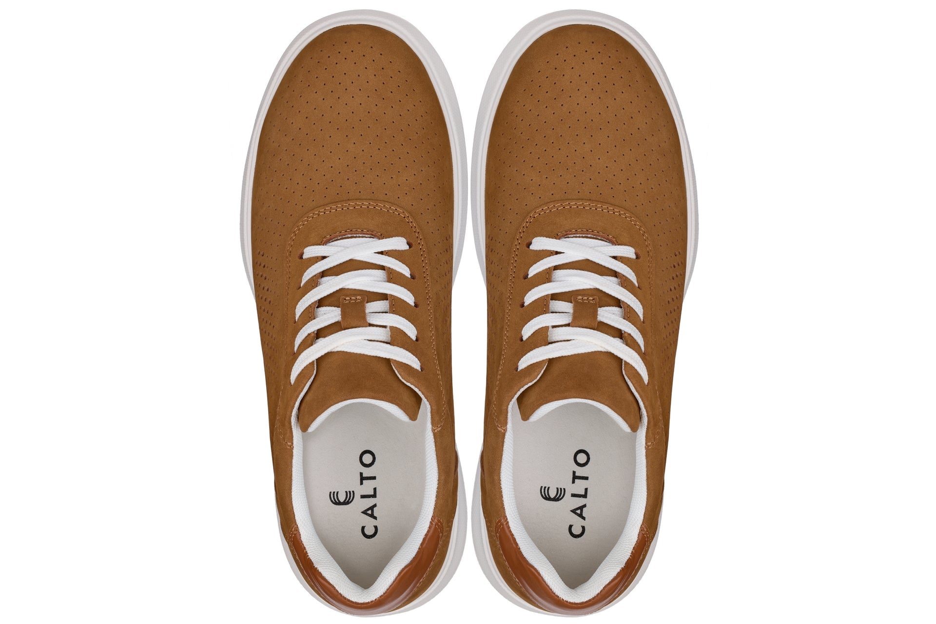 J1583 - 2.6 Inches Taller (Nubuck Brown) - Lightweight Casual Men's Walker Shoes