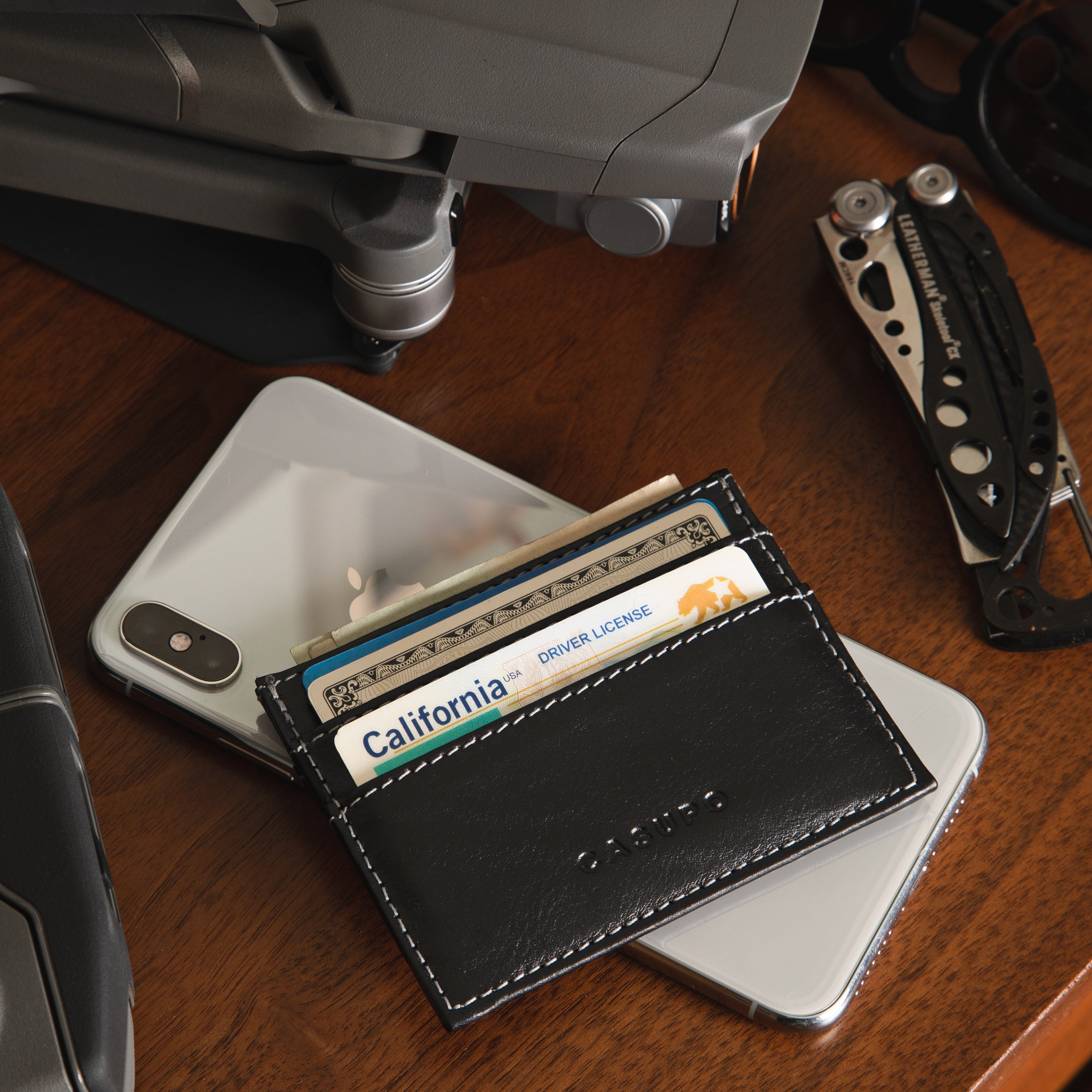 Slim Card Holder Wallet - Black