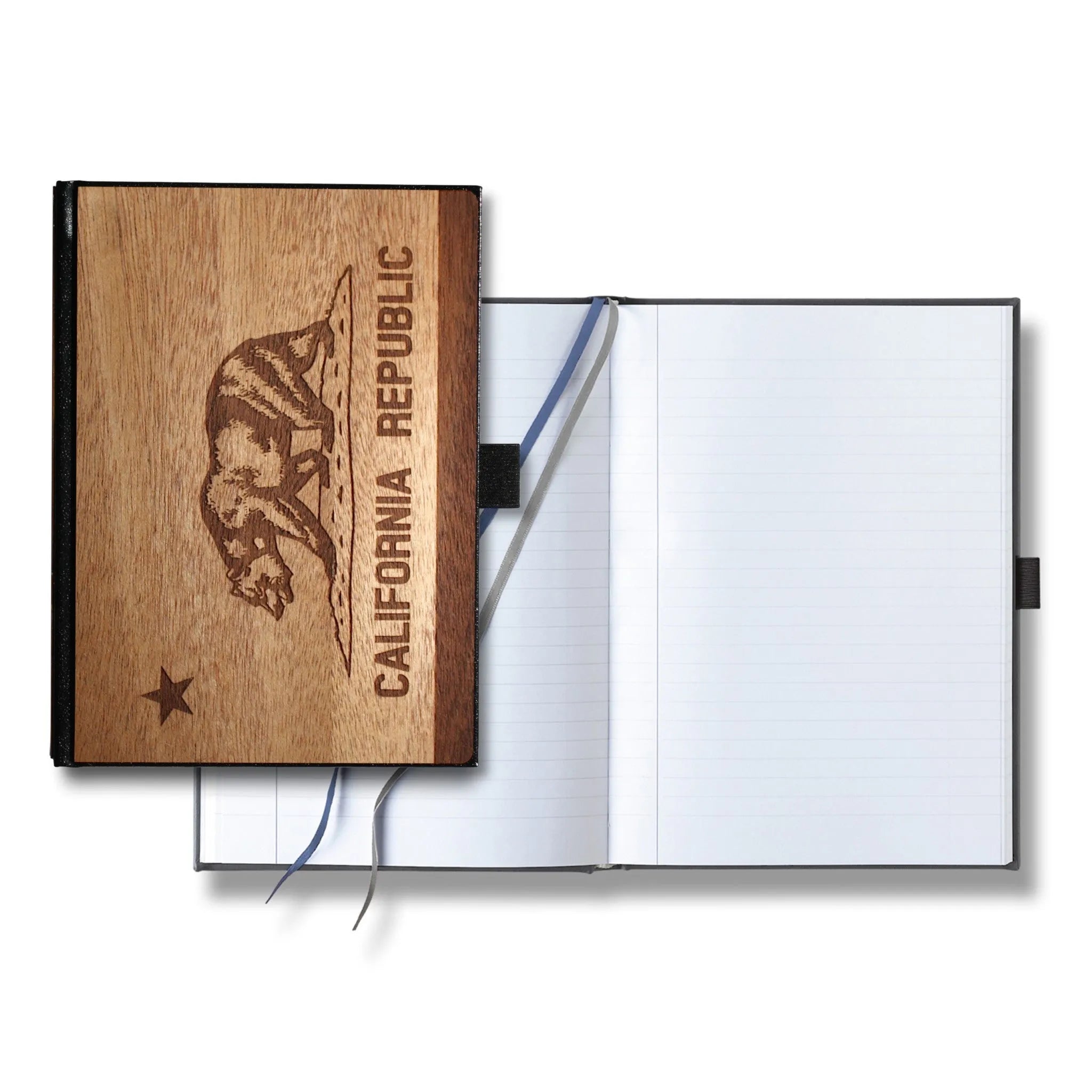 Handcrafted Wooden Journal / Planner (California Republic State Flag)