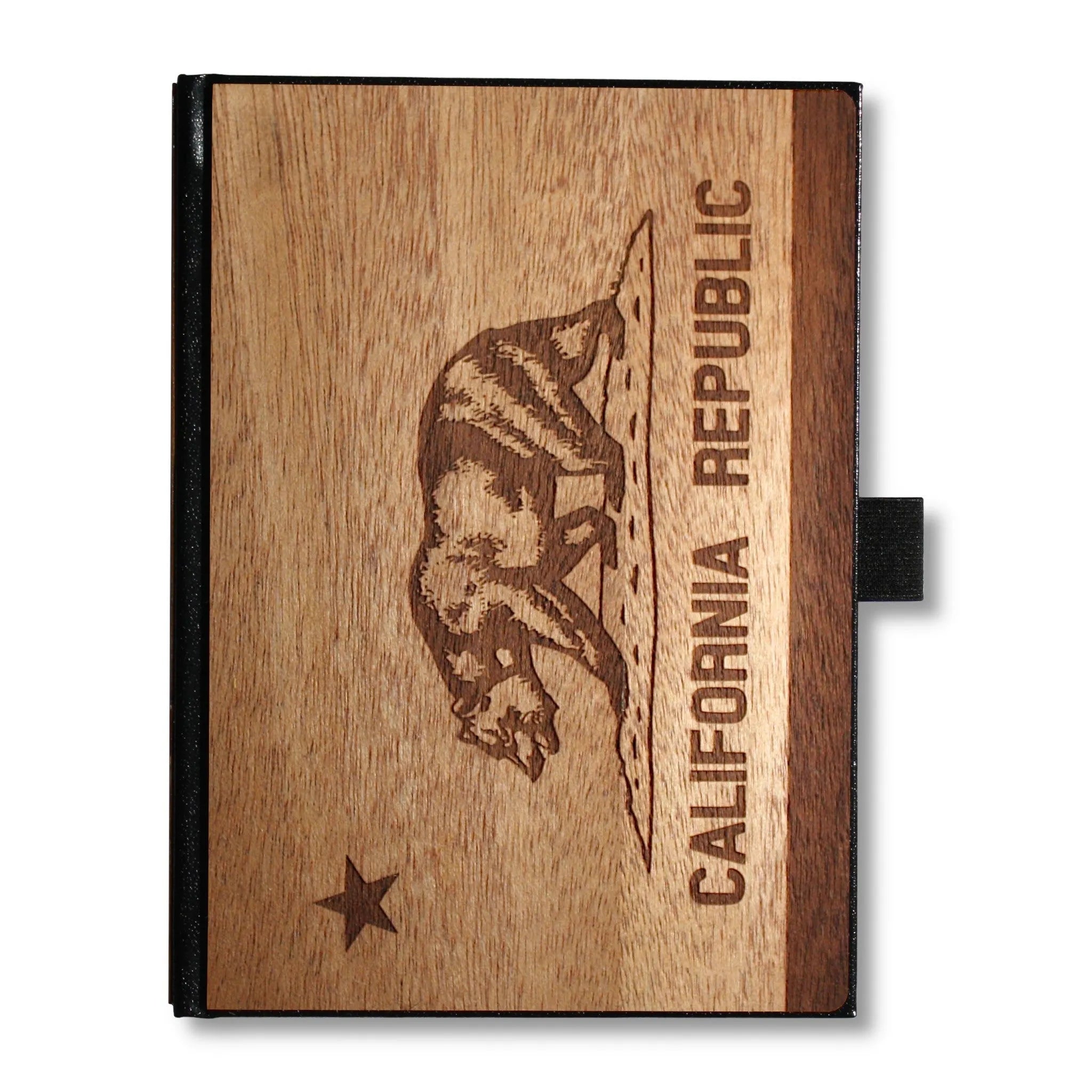 Handcrafted Wooden Journal / Planner (California Republic State Flag)