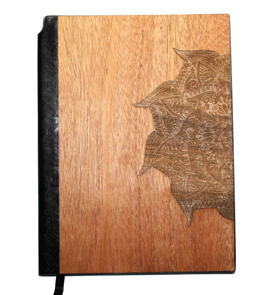 Wooden Journal / Planner | Yoga Mandala Inlay