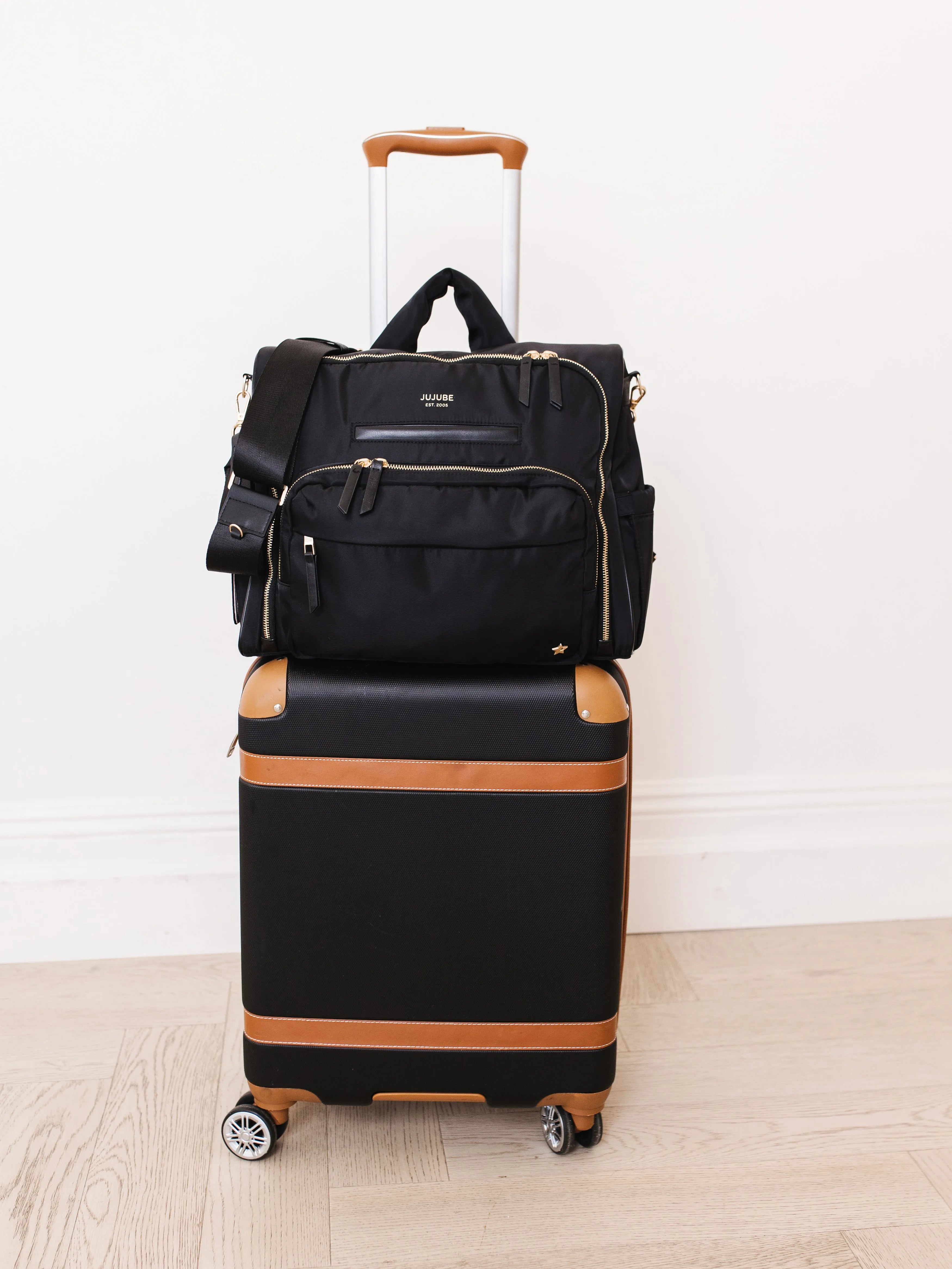 Satchel Black – 3-in-1 Stylish & Versatile Diaper Bag