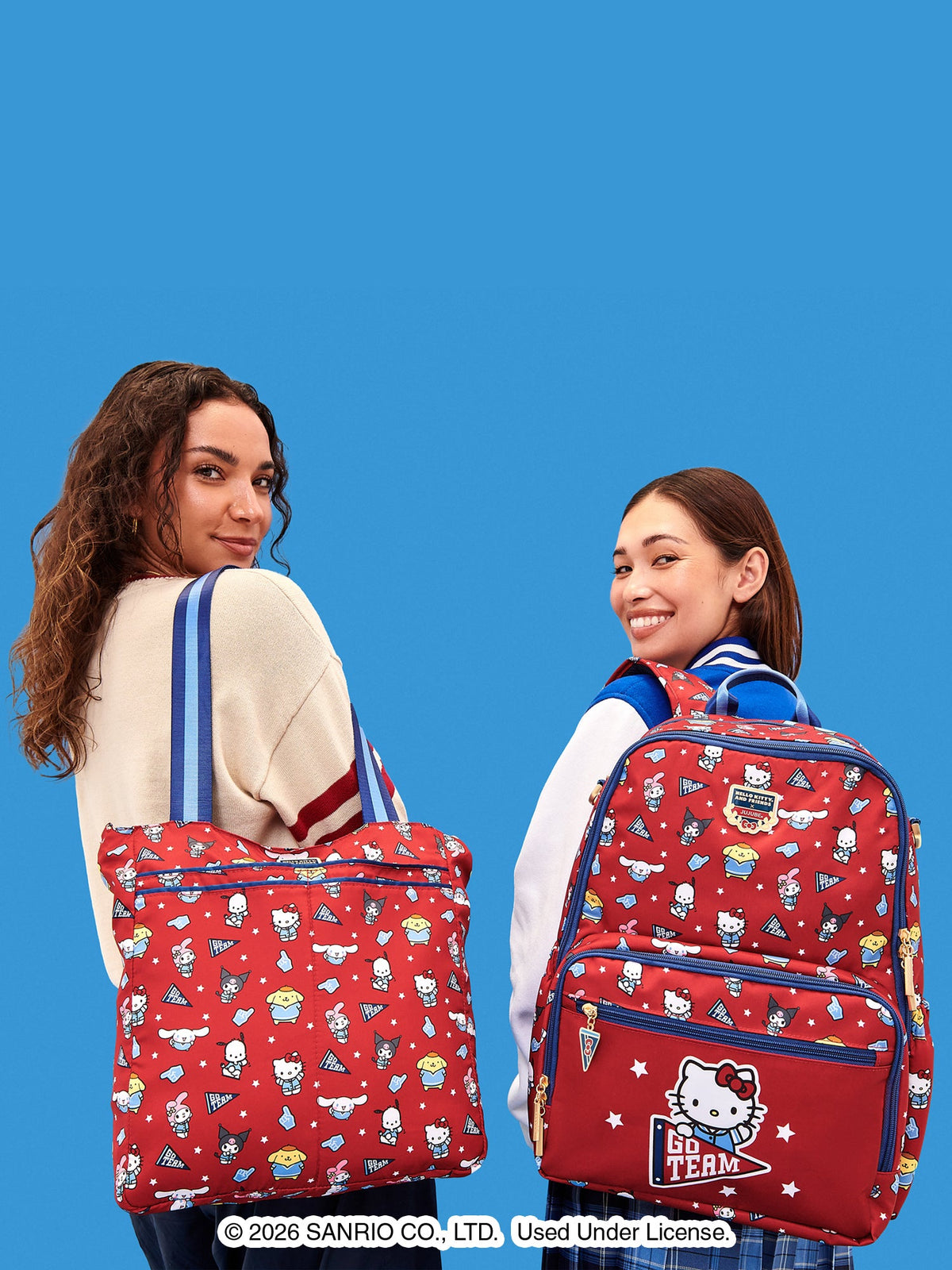 Hello Kitty® × JuJuBe Varsity Zealous Backpack Diaper Bag – Red and Navy
