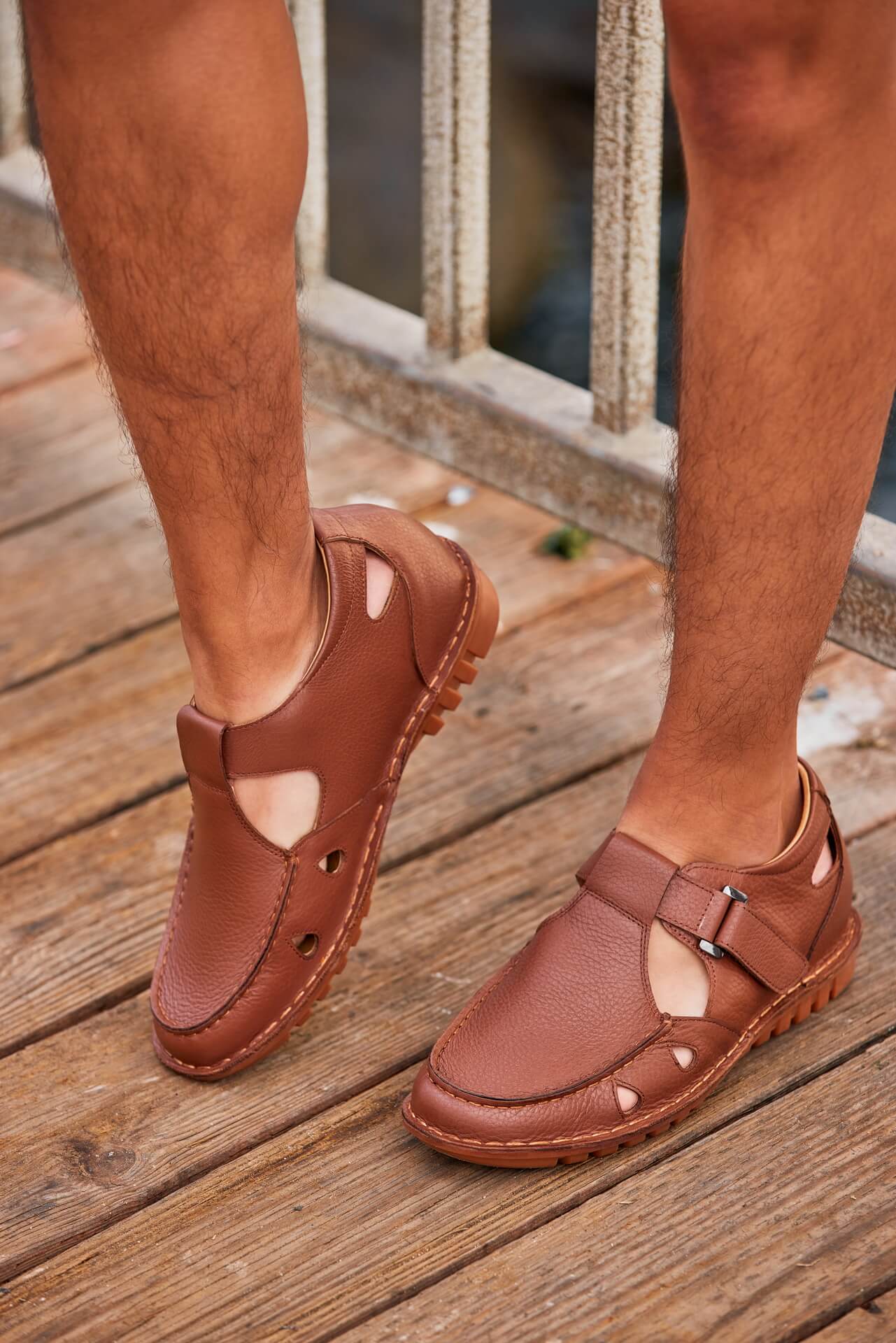 K0753 - 2.8 Inches Taller (Camel Brown) - Lightweight Casual Fisherman Sandal