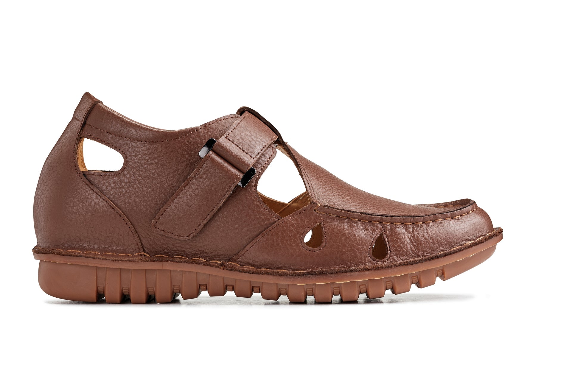 K0753 - 2.8 Inches Taller (Camel Brown) - Lightweight Casual Fisherman Sandal