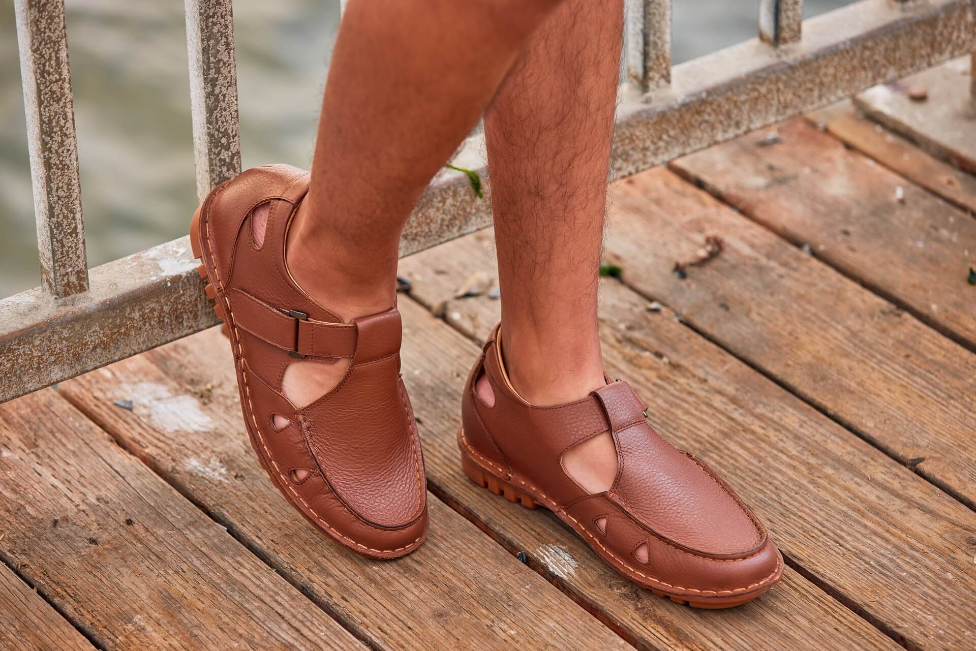 K0753 - 2.8 Inches Taller (Camel Brown) - Lightweight Casual Fisherman Sandal