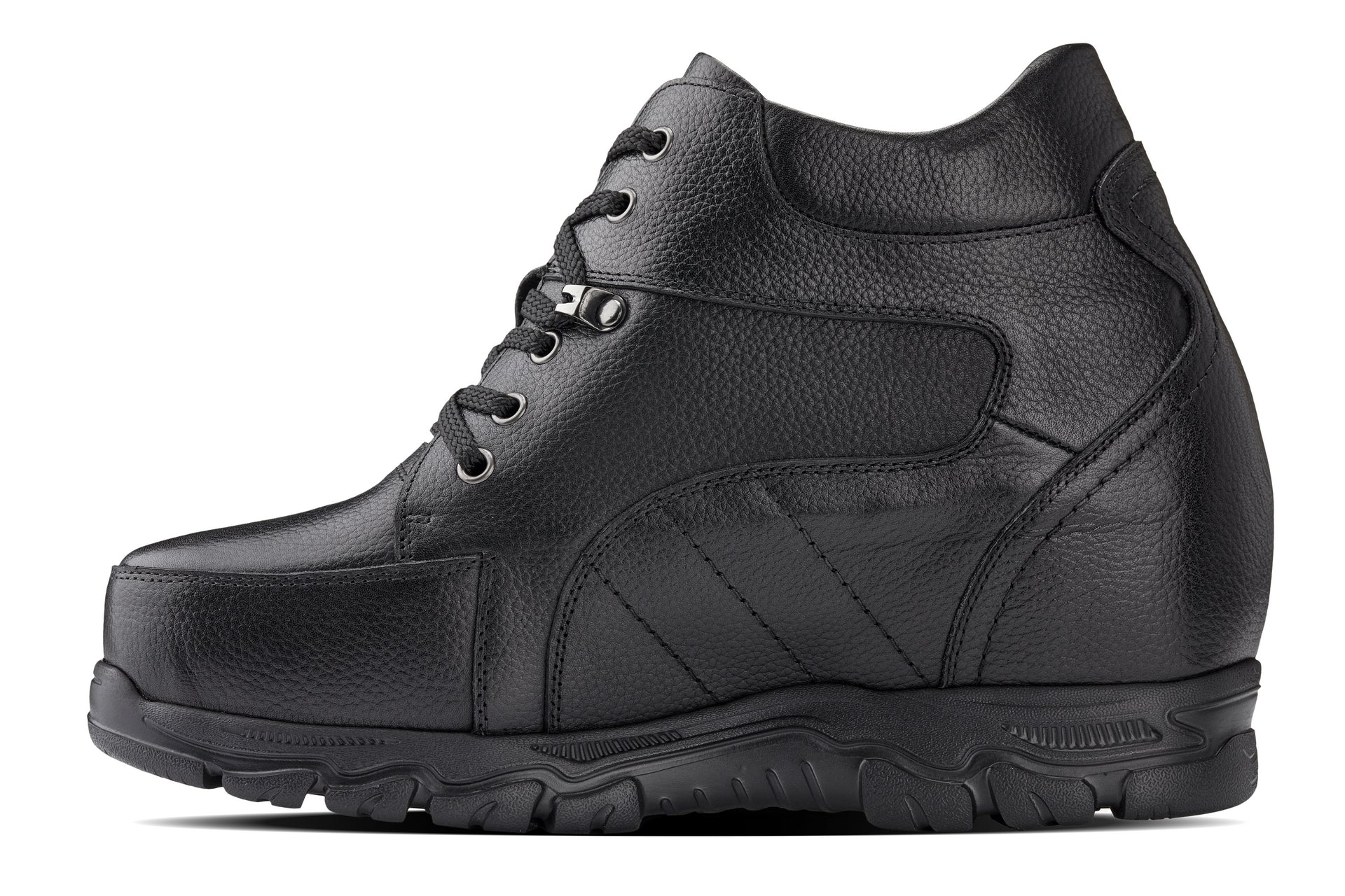 K107216 - Lightweight Hiking-Boot-Style Elevator Men's Shoes - 5.2 Inches