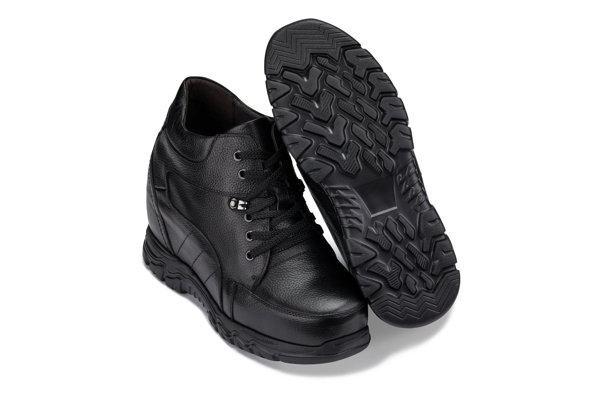 K107216 - Lightweight Hiking-Boot-Style Elevator Men's Shoes - 5.2 Inches
