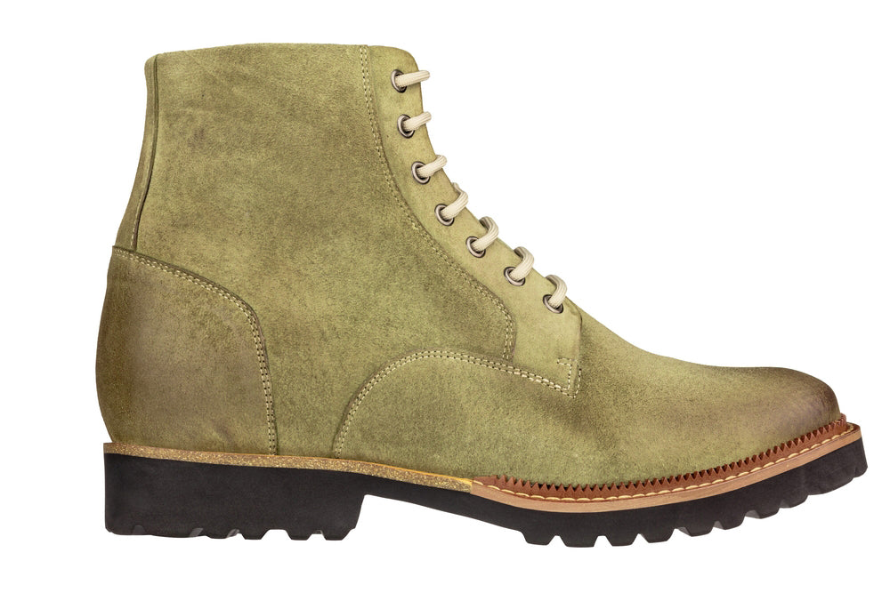 K24402 - 3 Inches Taller (Olive) - Casual Zipper Men's Boots
