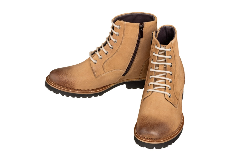 K24403 - 3 Inches Taller (Brown) - Casual Zipper Men's Boots