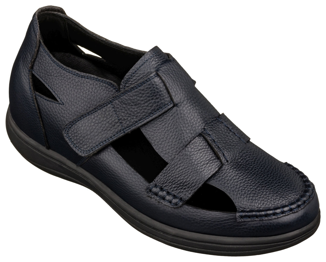 K2663 - 3.2 Inches Taller (Navy Blue) - Casual Fisherman Sandal