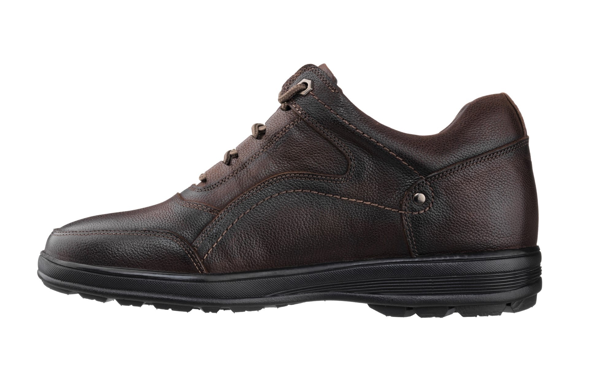K3045 - 2.8 Inches Taller (Dark Brown) - Lace Up Casual Men's Walker Shoes