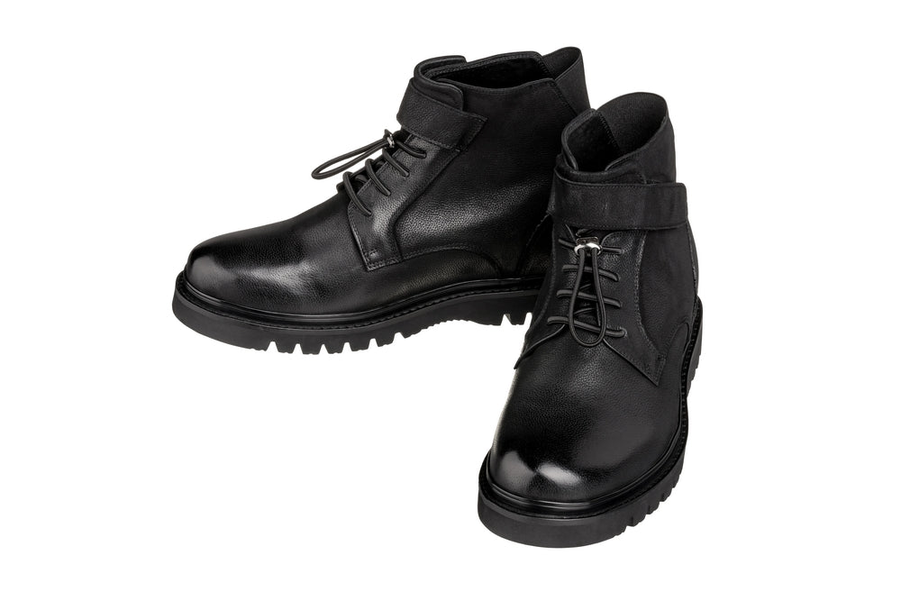 K83114 - 3.2 Inches Taller (Black) - Casual Men's Boots