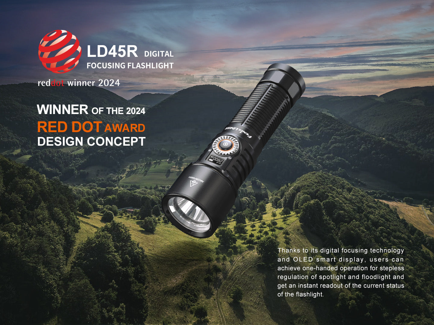 LD45R Digital Focus Rechargeable LED Flashlight