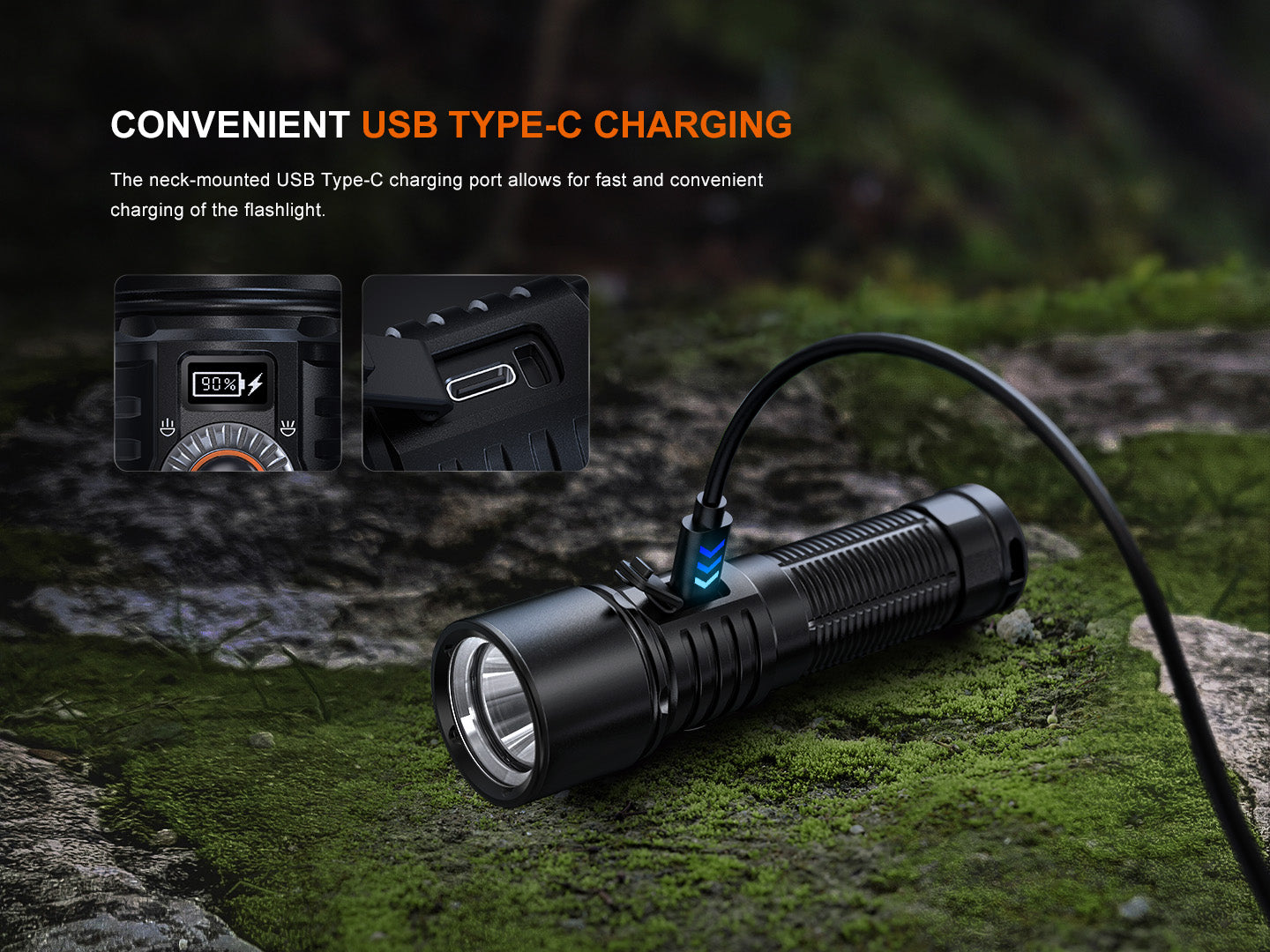 LD45R Digital Focus Rechargeable LED Flashlight