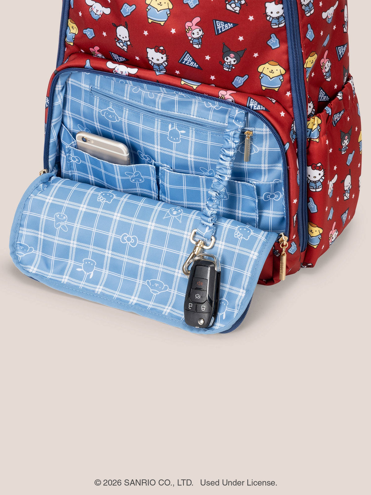 Hello Kitty® × JuJuBe Varsity Zealous Backpack Diaper Bag – Red and Navy