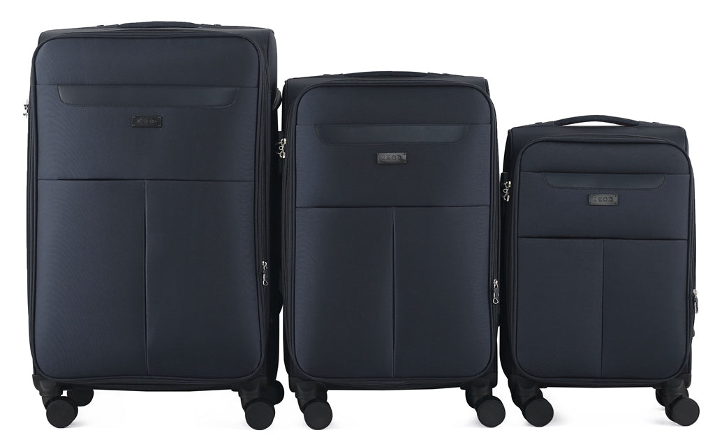 IZOD Liam Soft Shell 3 Piece Luggage Set with Combo Lock