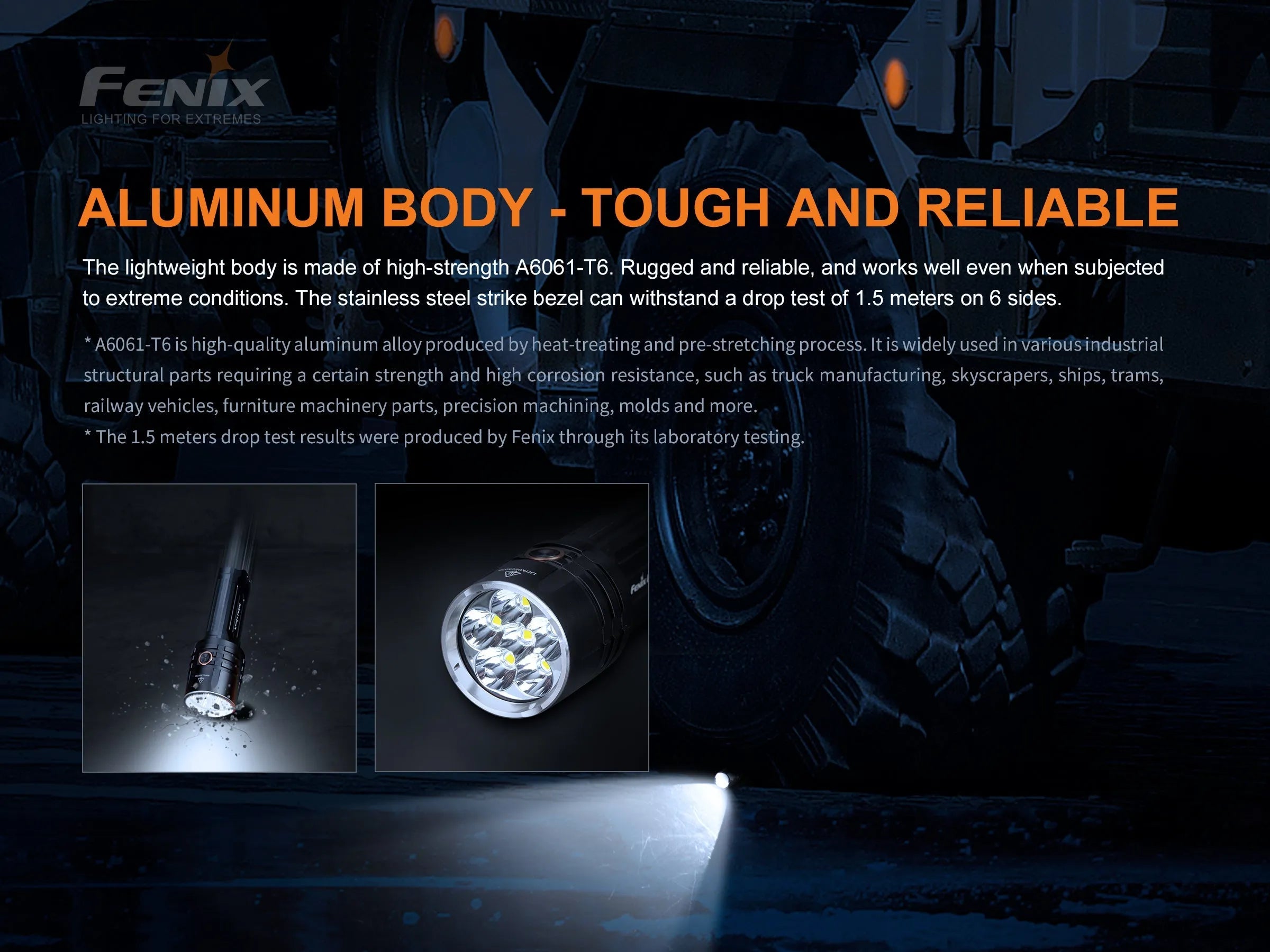 LR35R Rechargeable LED Flashlight - 10,000 Lumens