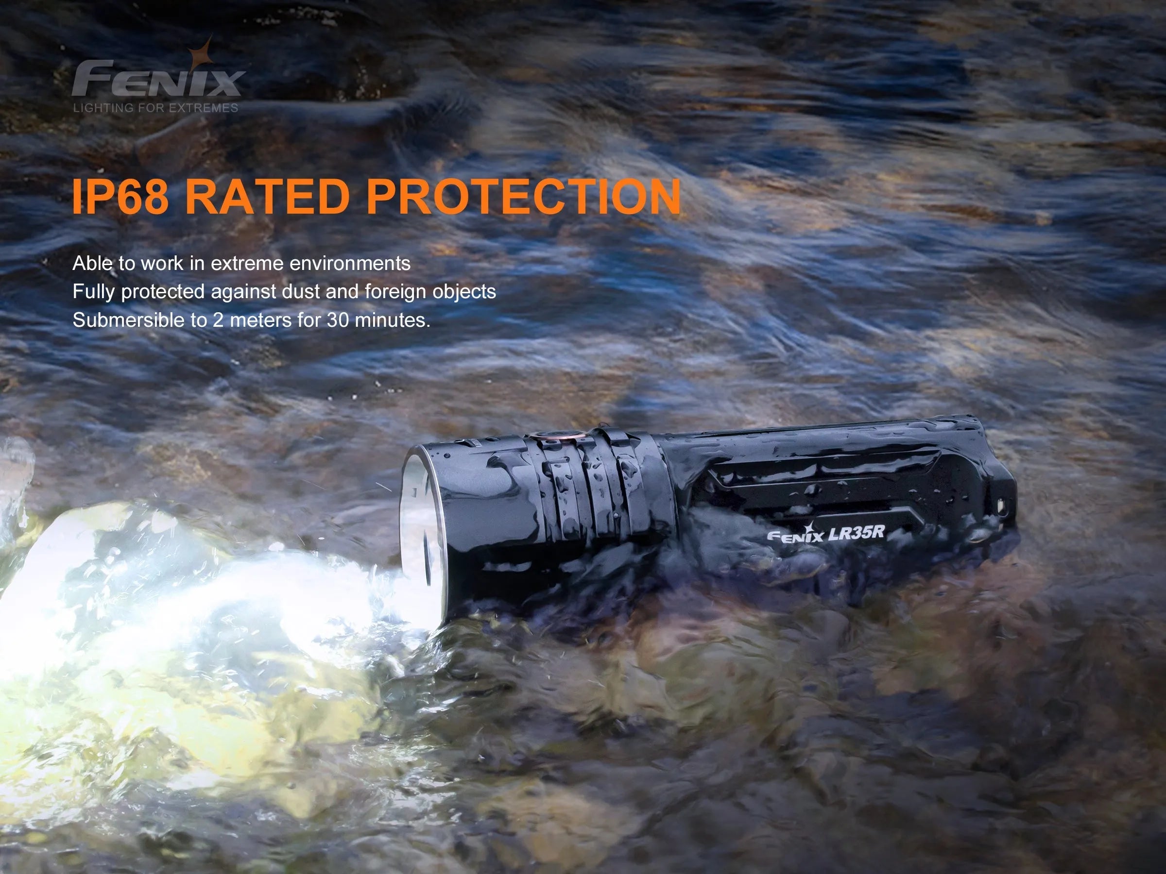 LR35R Rechargeable LED Flashlight - 10,000 Lumens