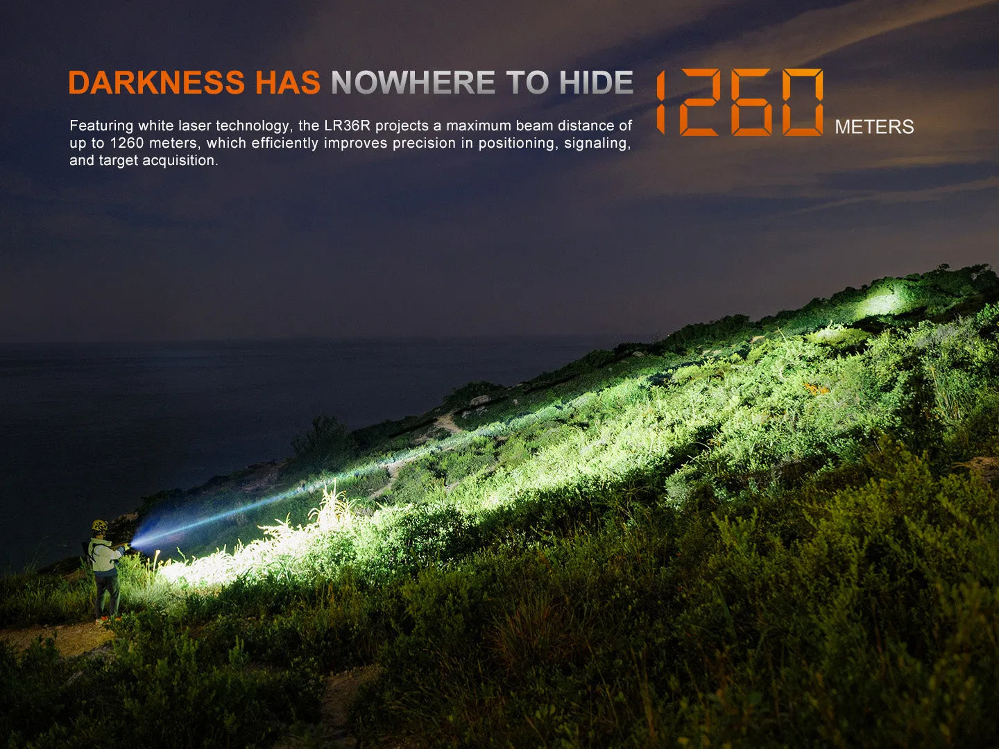LR36R White Laser Searching Flashlight