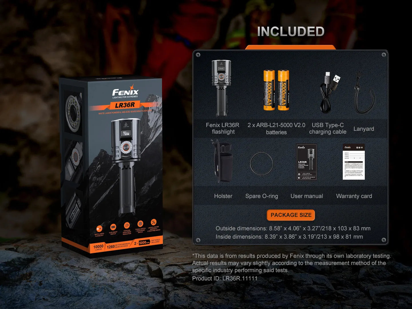 LR36R White Laser Searching Flashlight