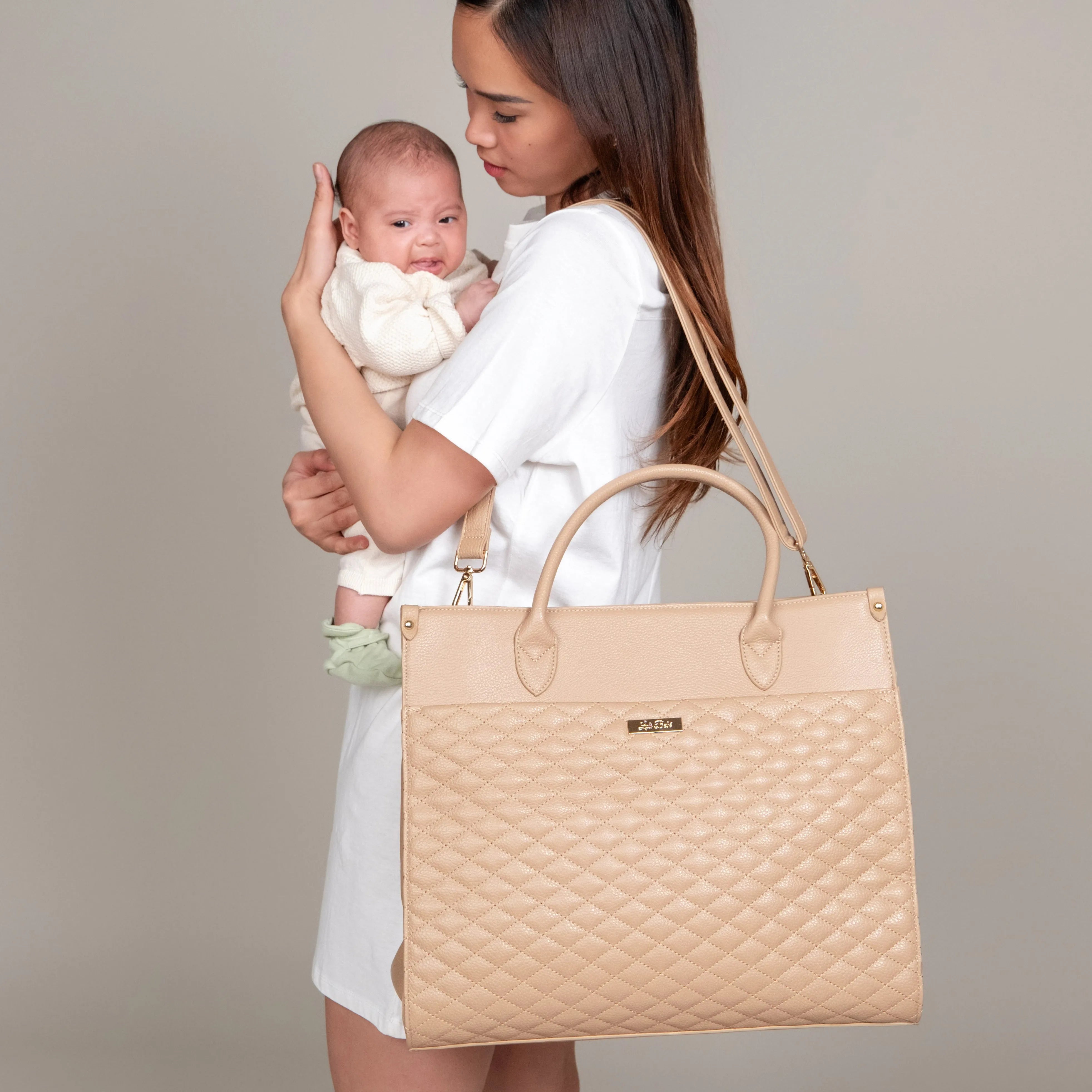 Monaco Tote Bag | Latte Brown