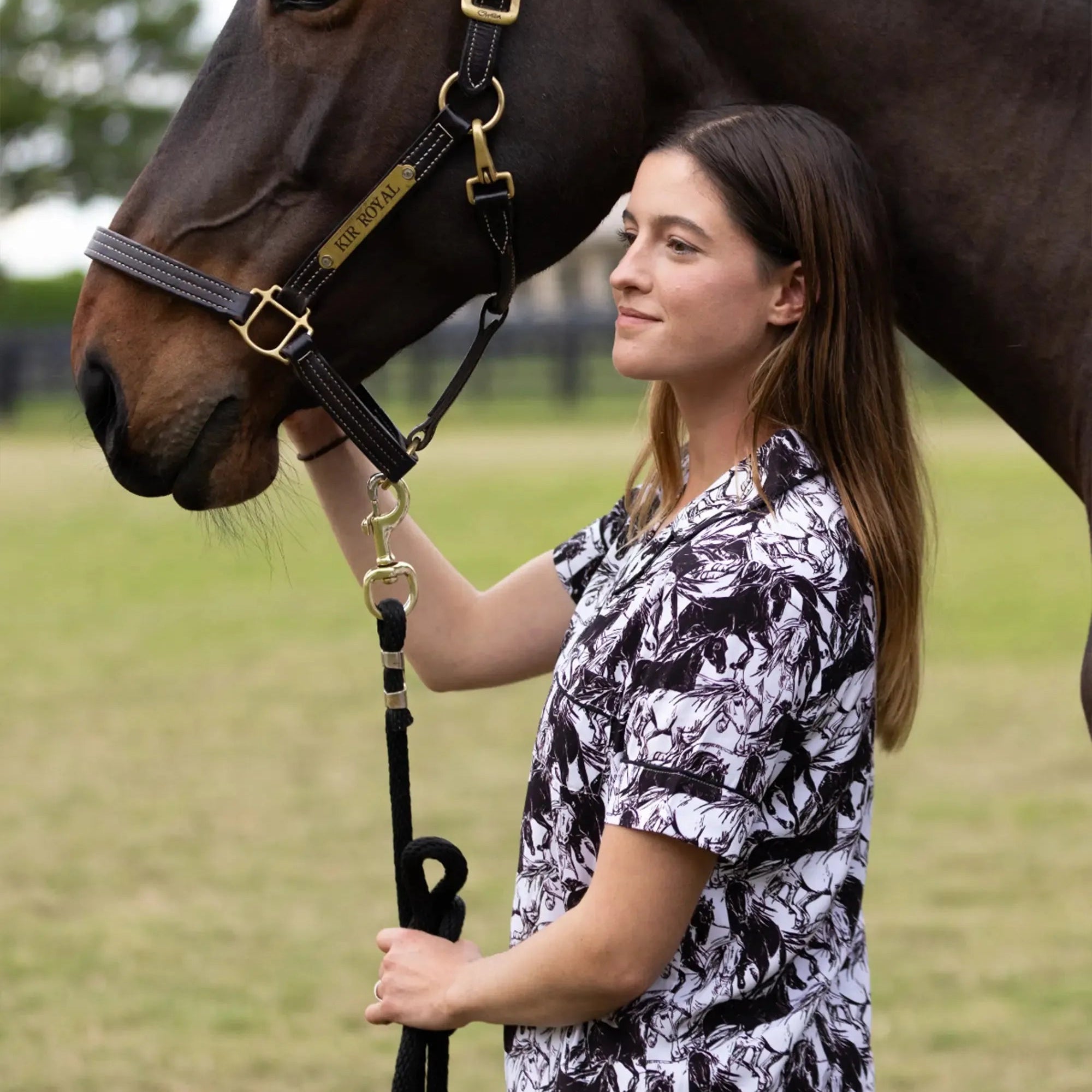 Layla Pajama Shirt – Equestrian Bamboo Loungewear