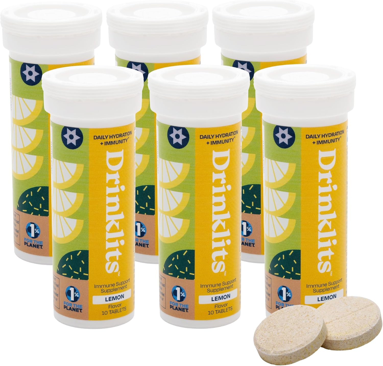 Lemon Daily Immune Support Tablets (6) Tube Bundle