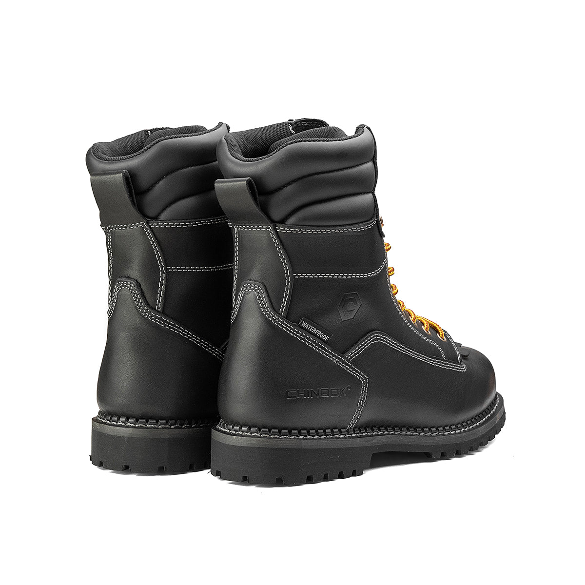 Logger 8” Men’s Waterproof Work Boot for Men - Black