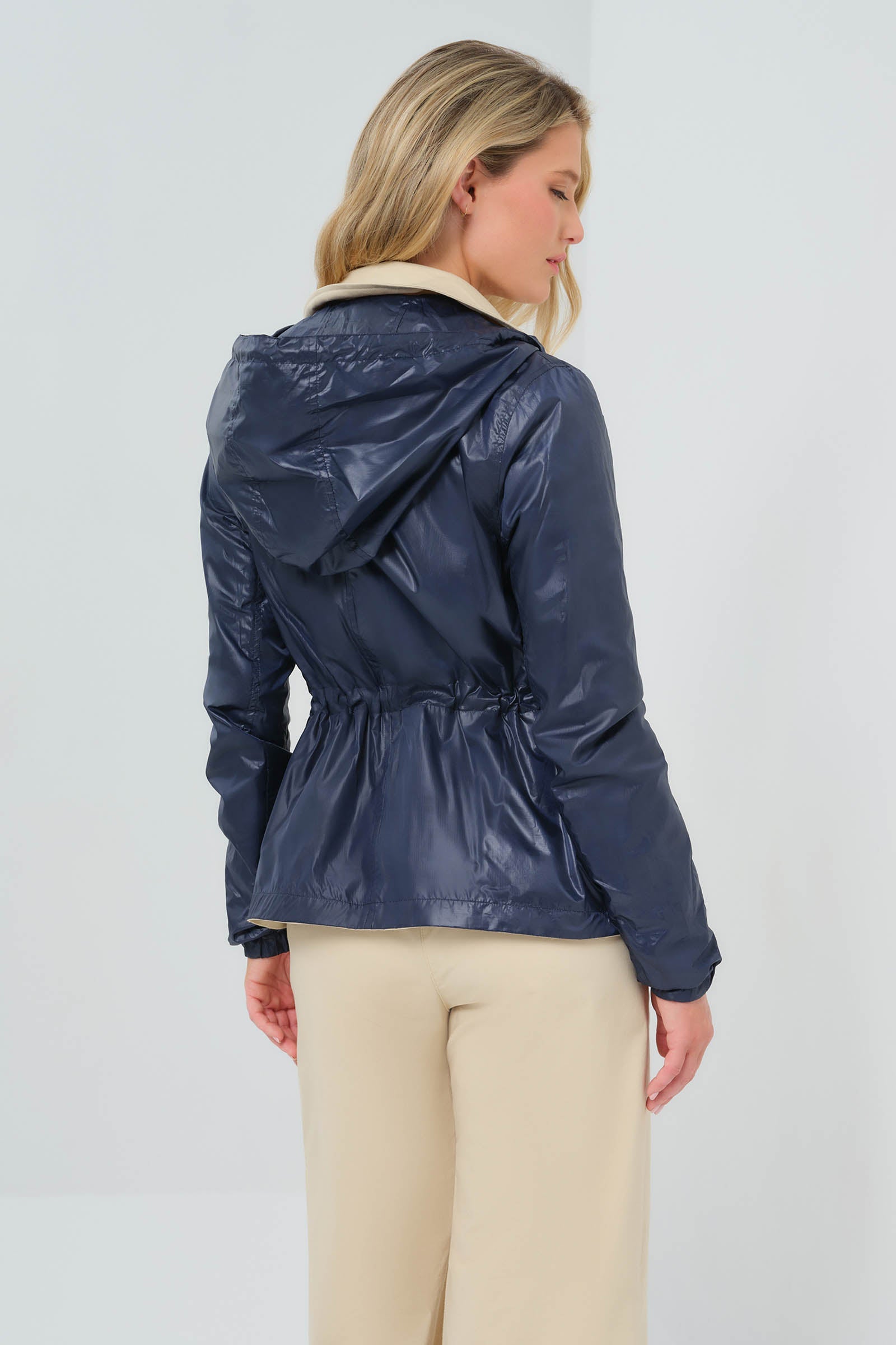 Lexie Performance Cotton & Nylon Reversible Trench Jacket