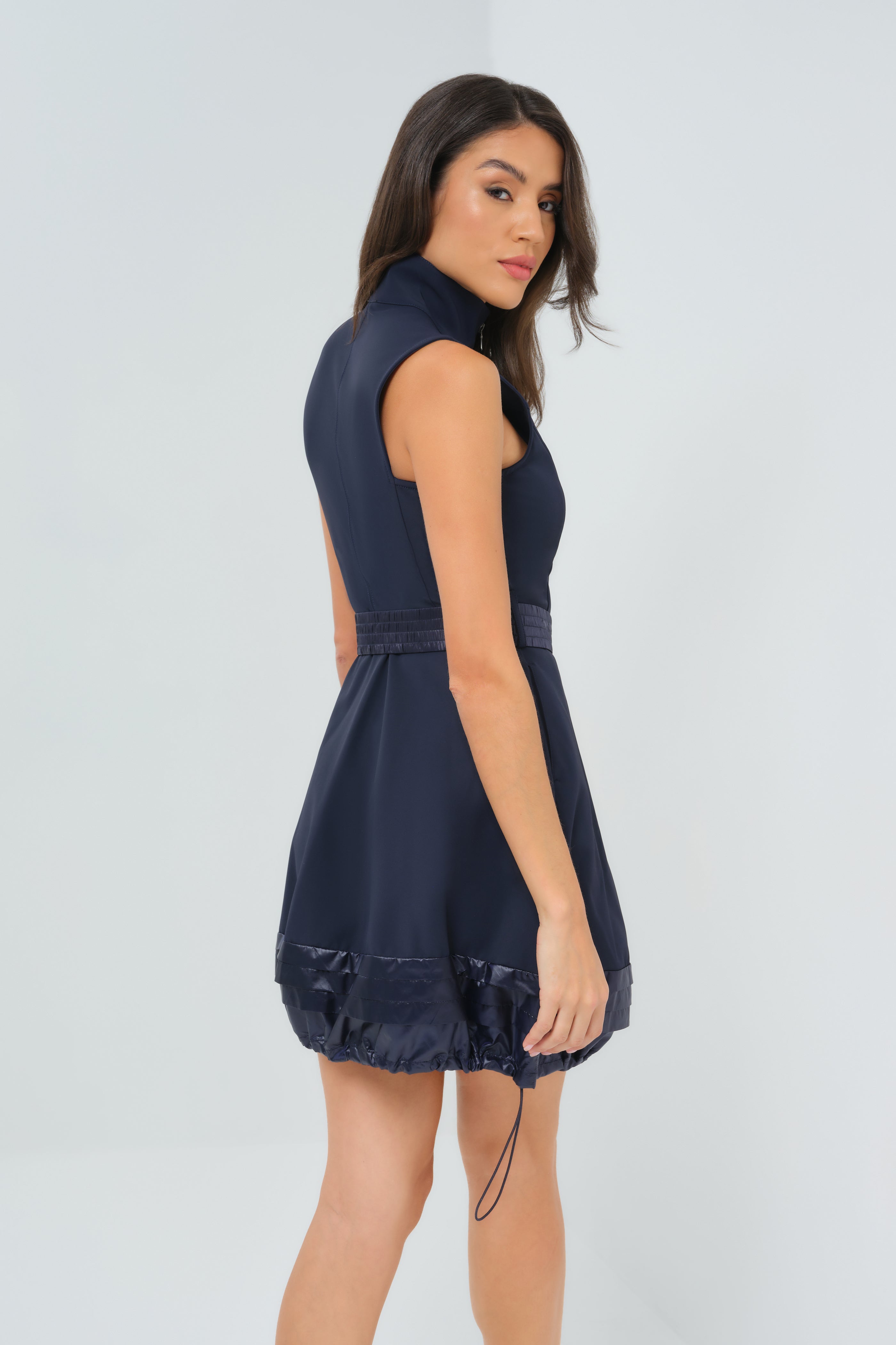 Katana Performance Belted Sleeveless Dress