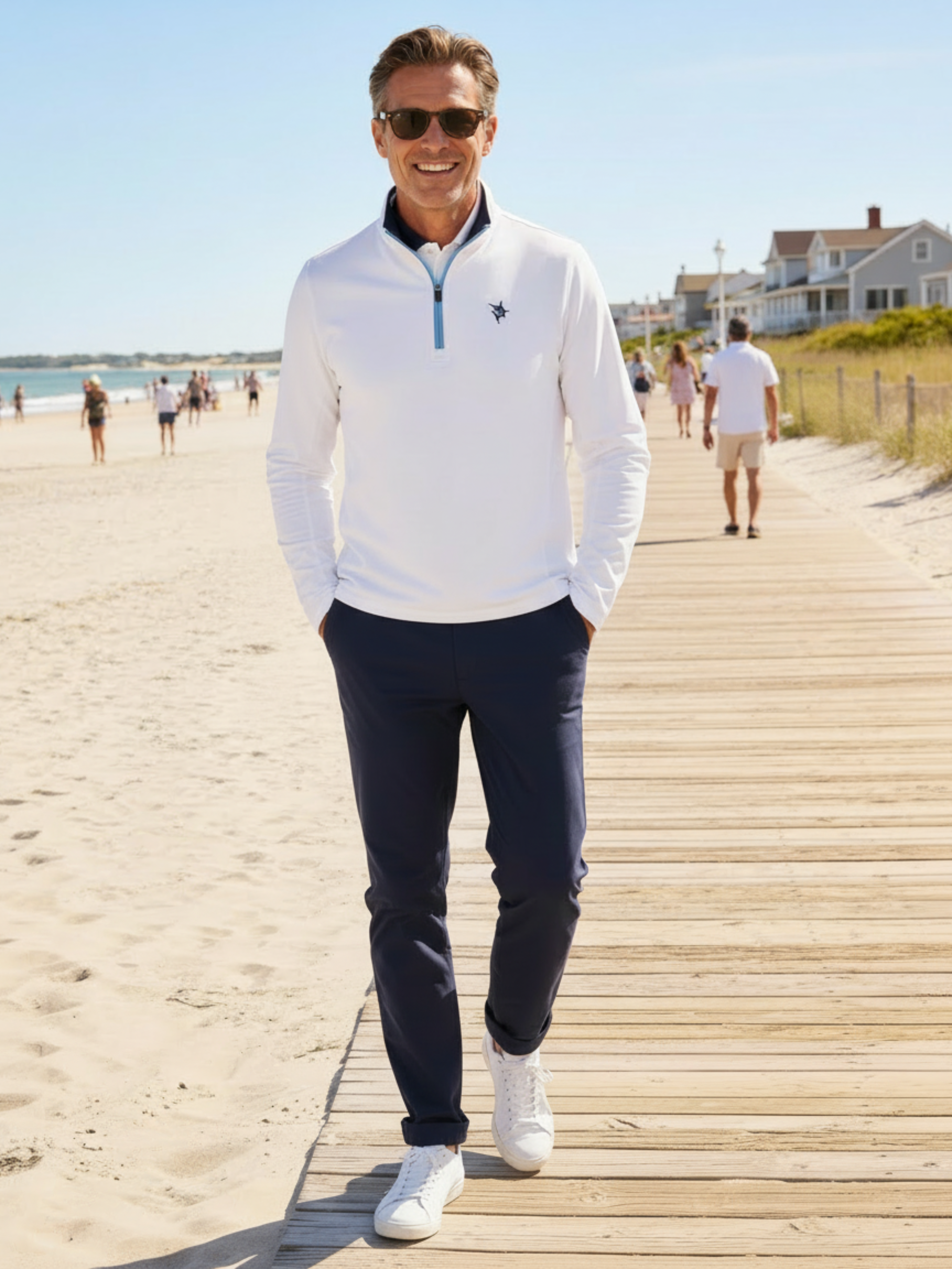 Montauk Long Sleeve Shirt. White