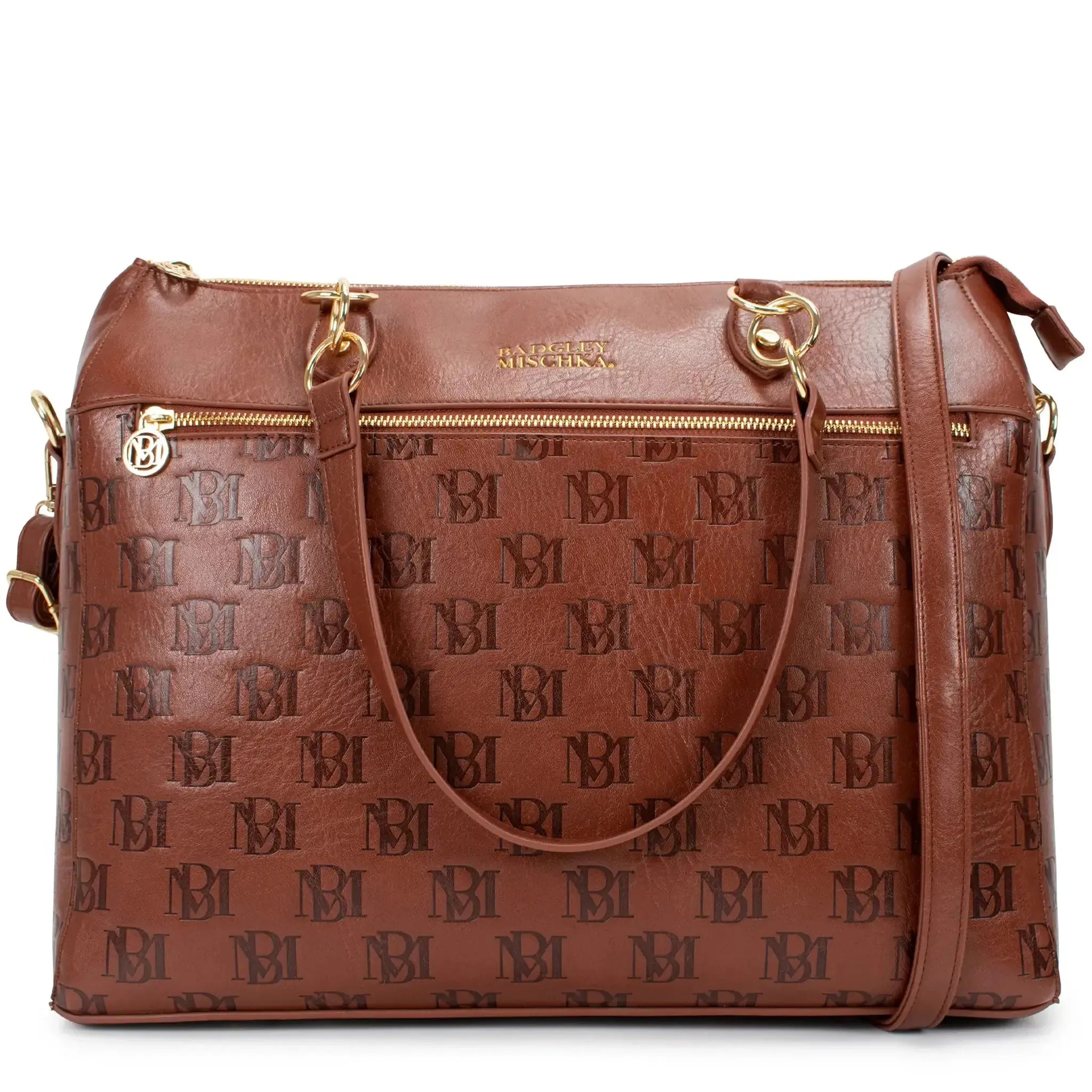 Badgley Mischka Madalyn Vegan Leather Travel Tote Weekender Bag