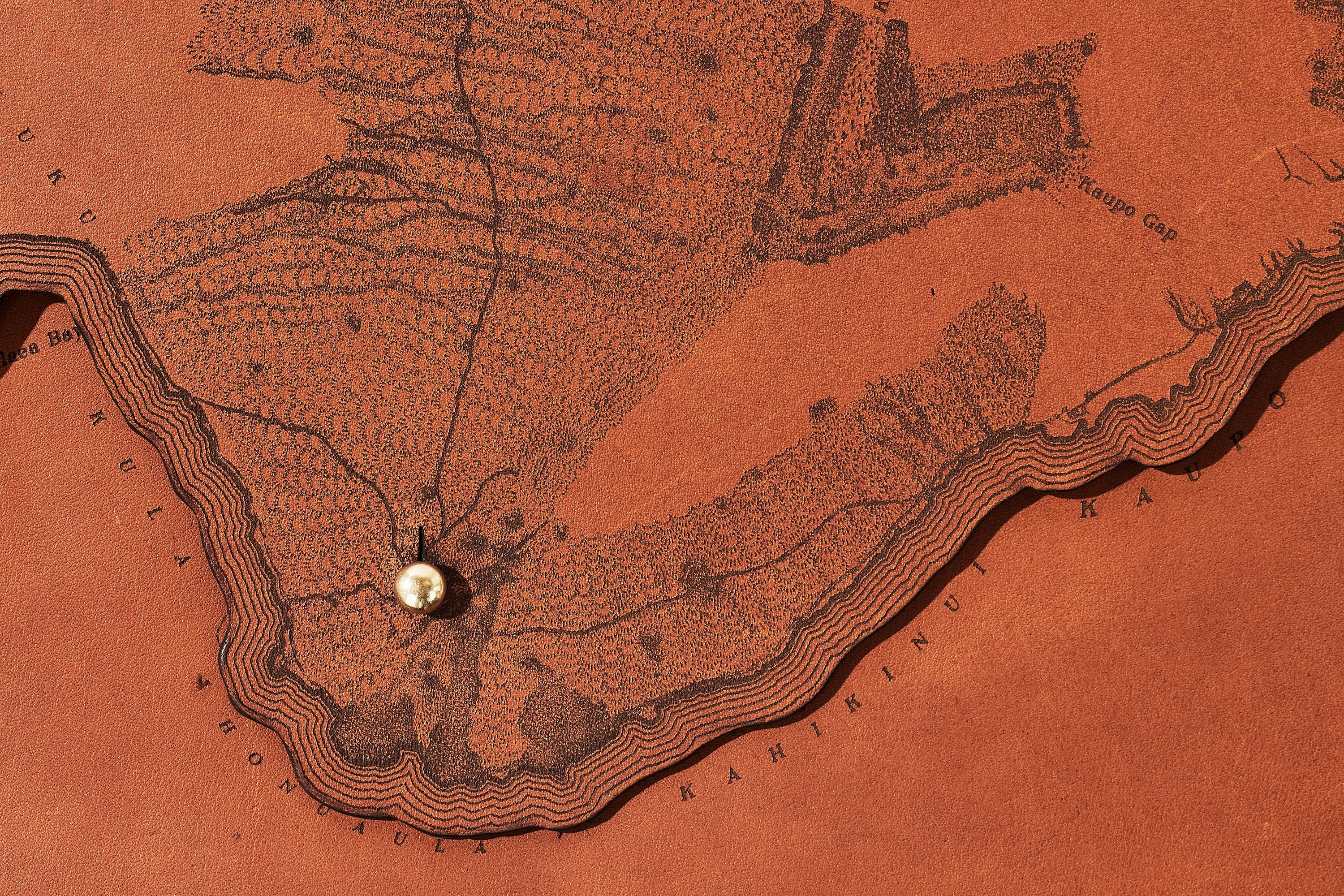 Maui Map Clutch | Vintage Leather Accessory